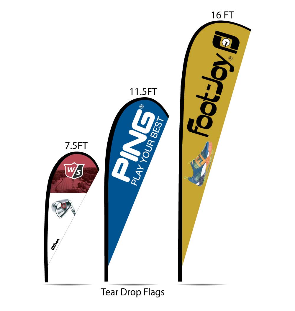 Medium 11.6' Teardrop Feather Flag 1