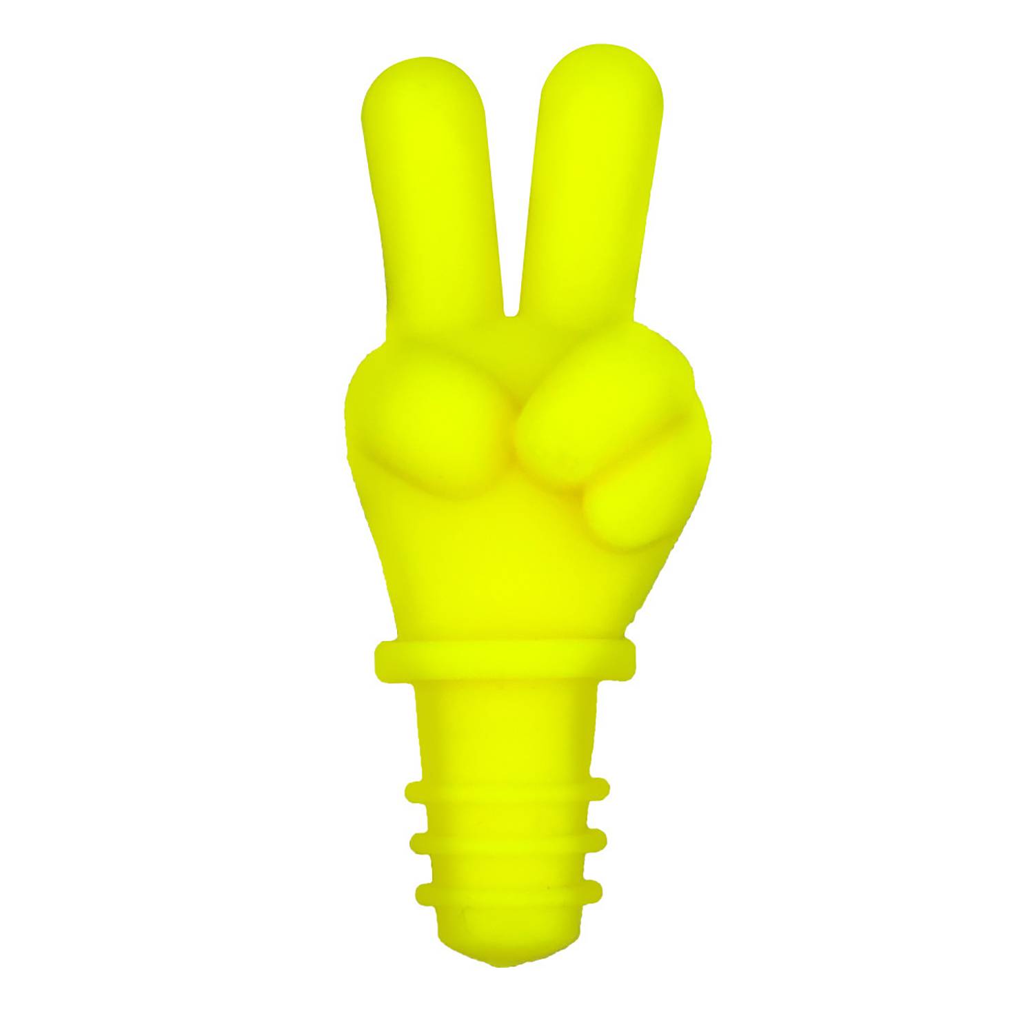 V Gesture Shaped Silicone Wine Bottle Stopper 3