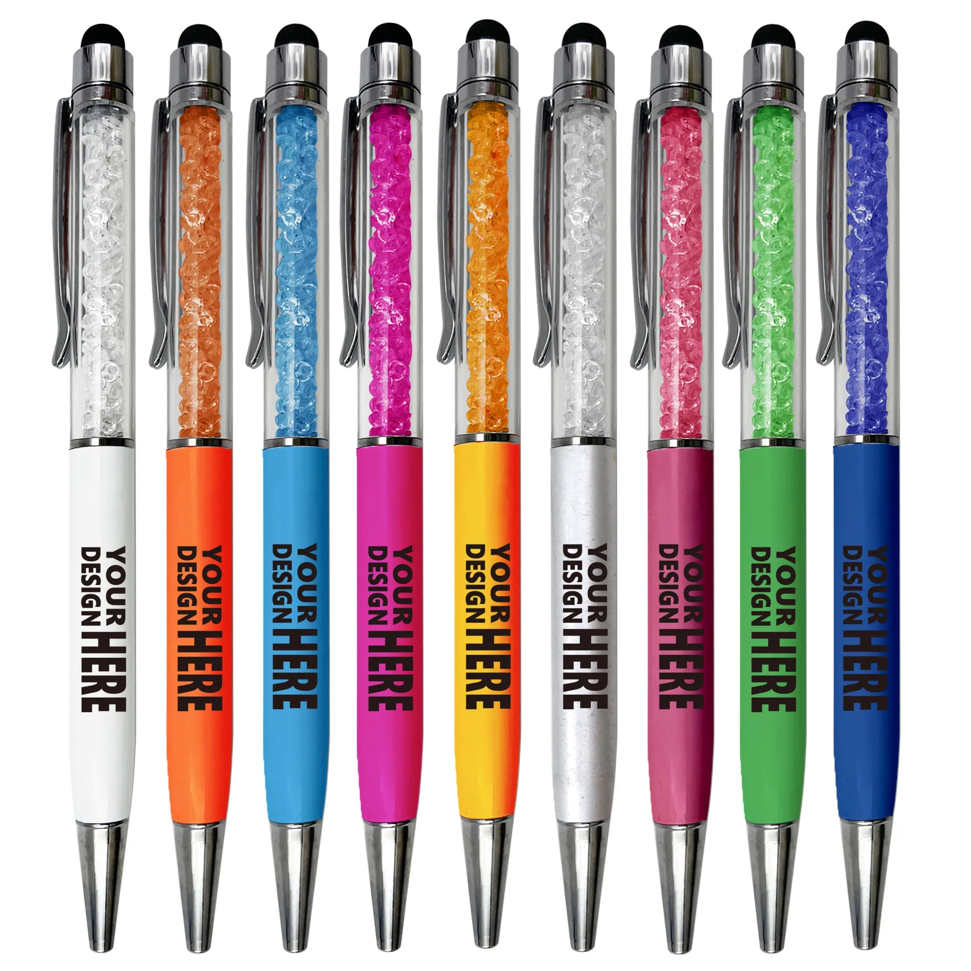 Crystal Ballpoint Pen with Stylus