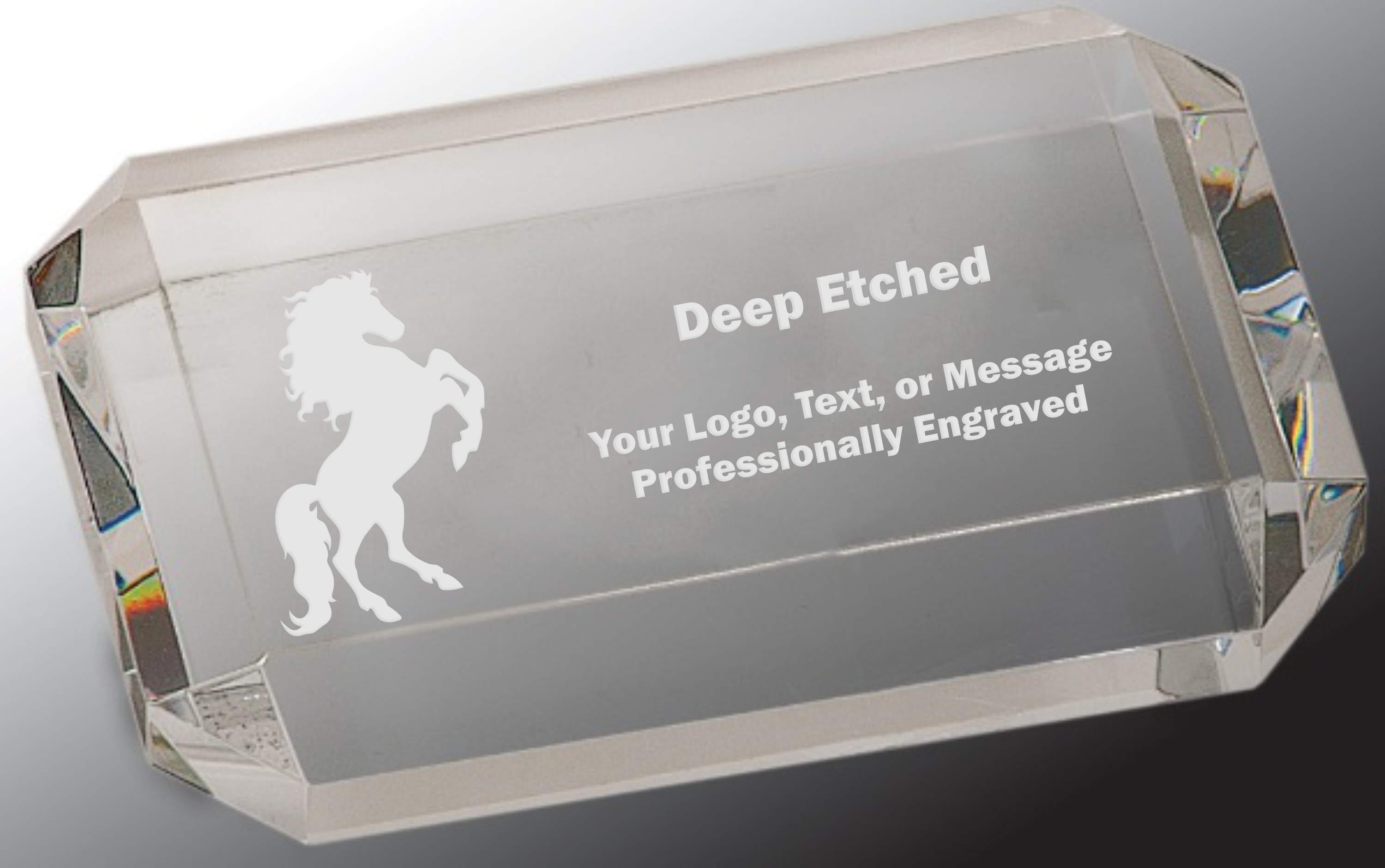 4" x 2 3/4" Crystal Rectangle Paperweight Award