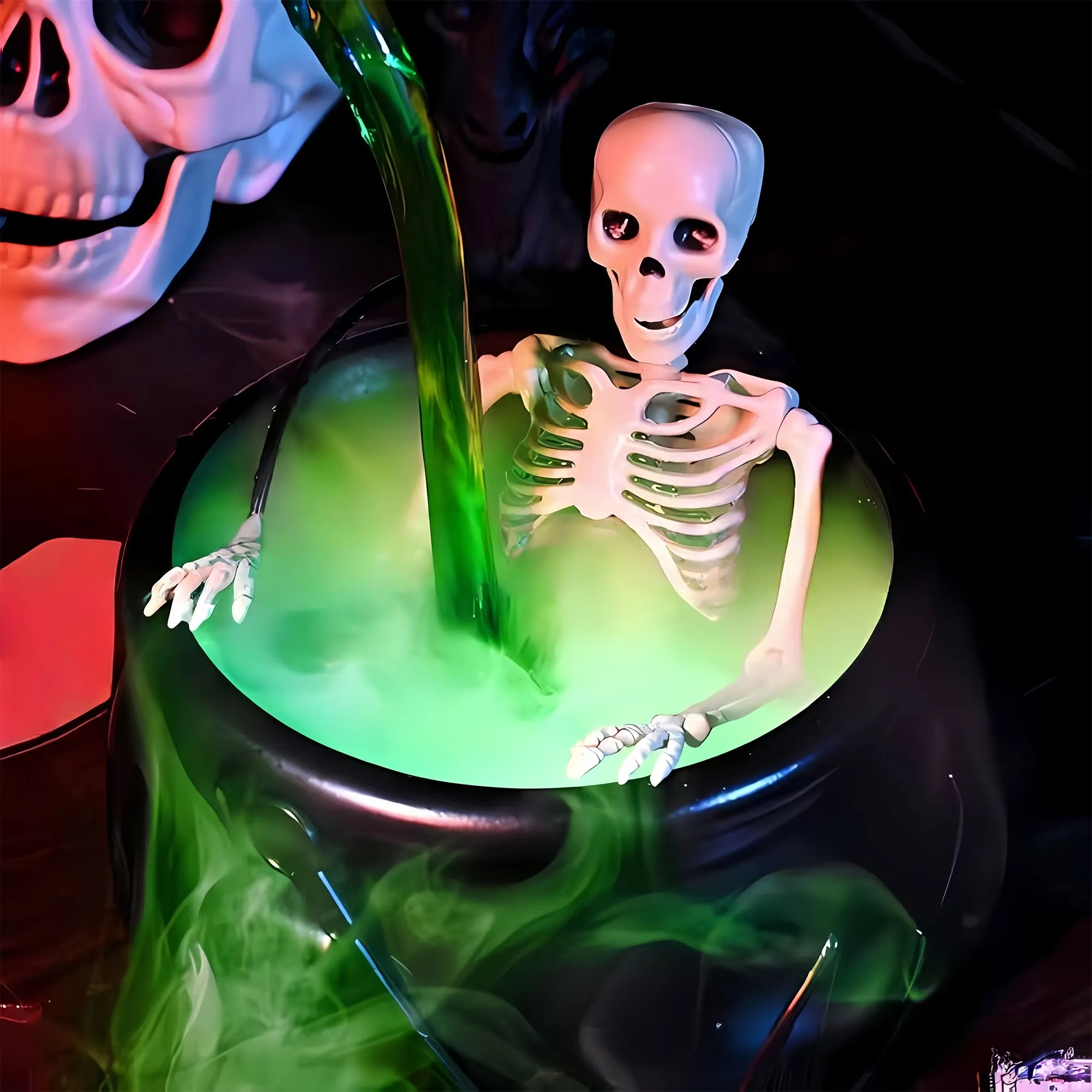 Halloween Magic Floating Potion Decor Set With Cauldron 4