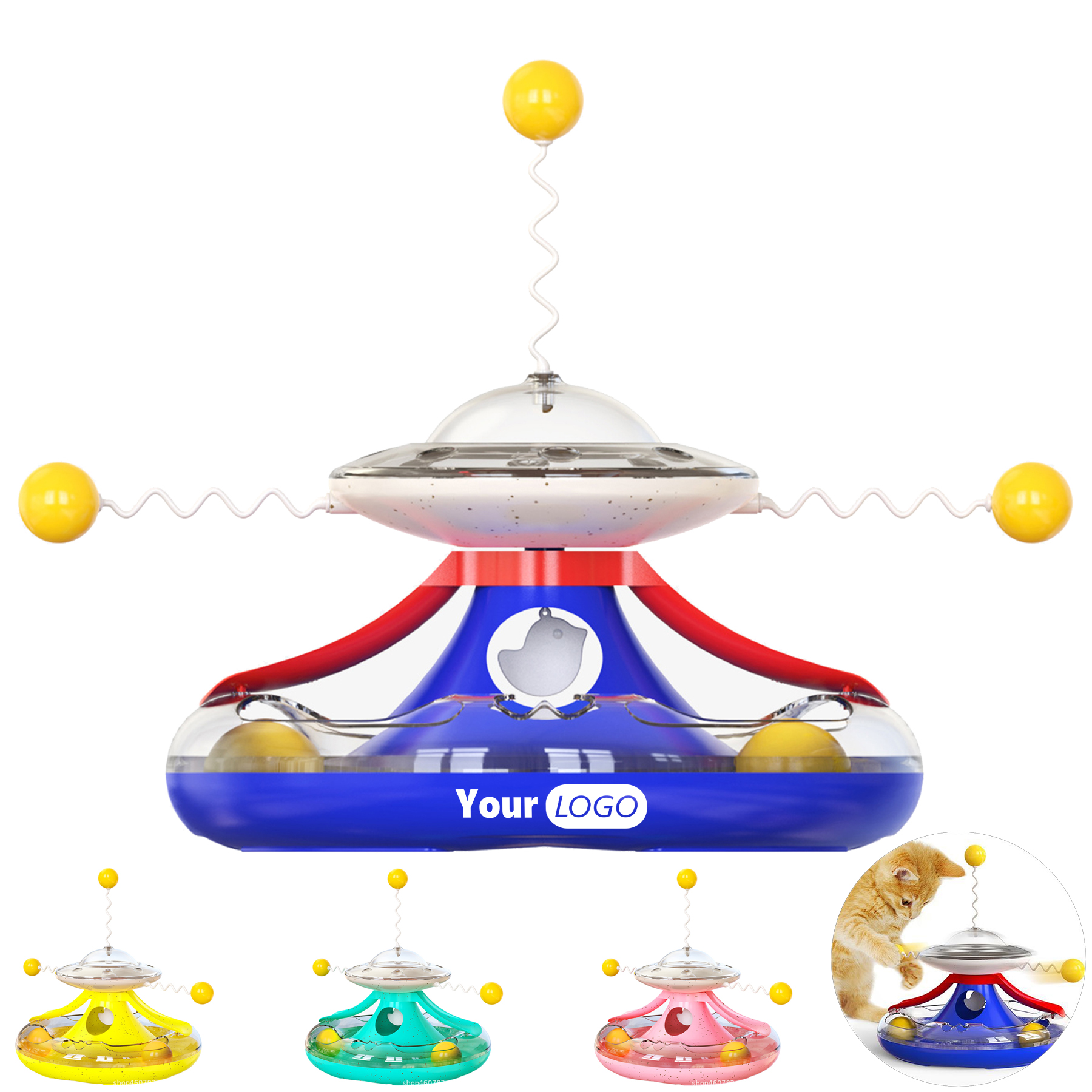 Plastic Food Dispenser Interactive Pet Supplies 6