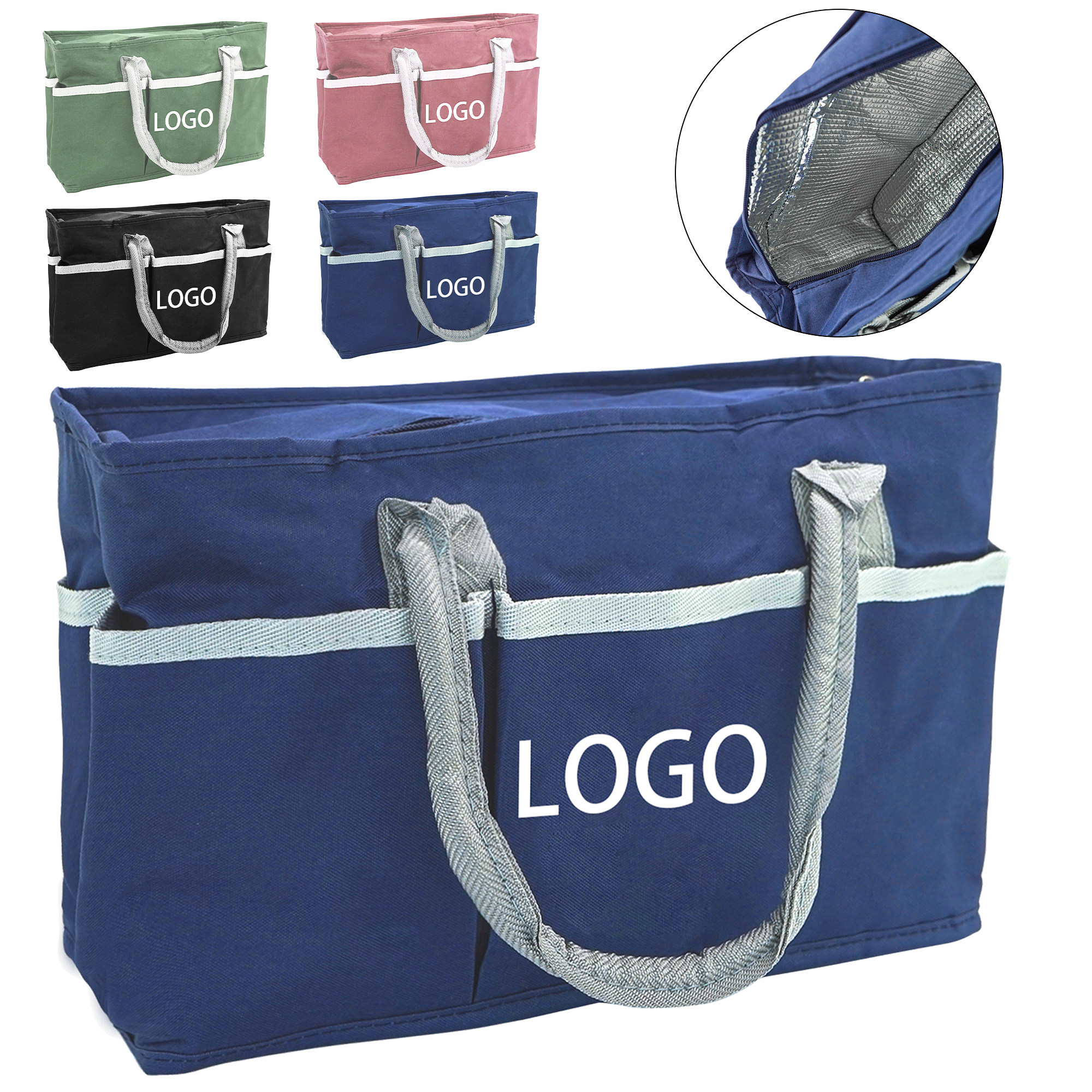 Insulated Reusable Lunch Bag with Handle 1