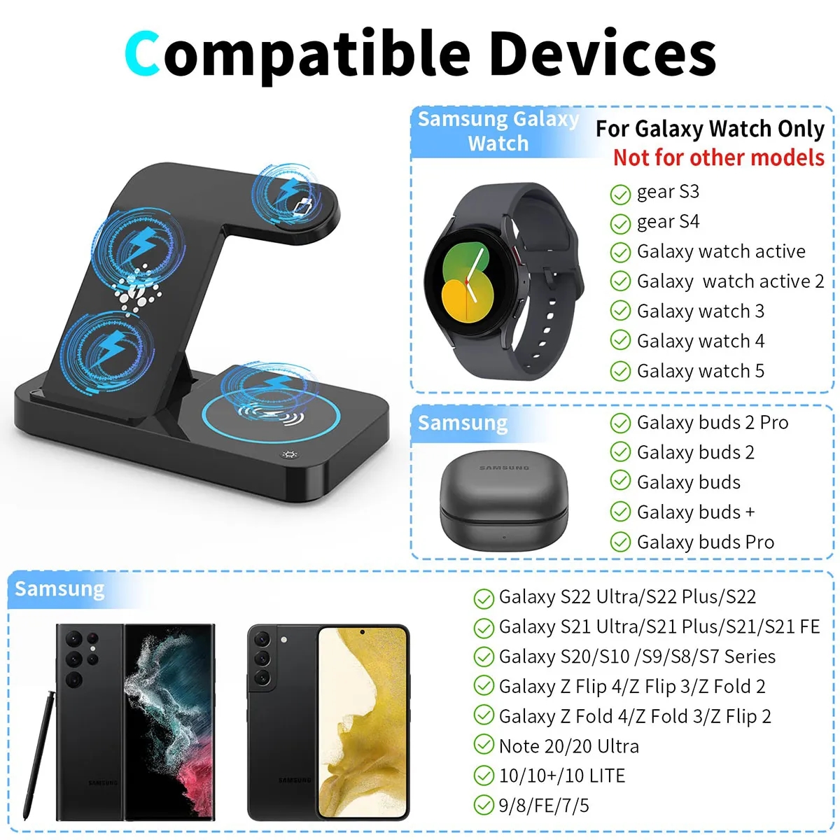 Foldable Wireless 4 in 1 Charging 2