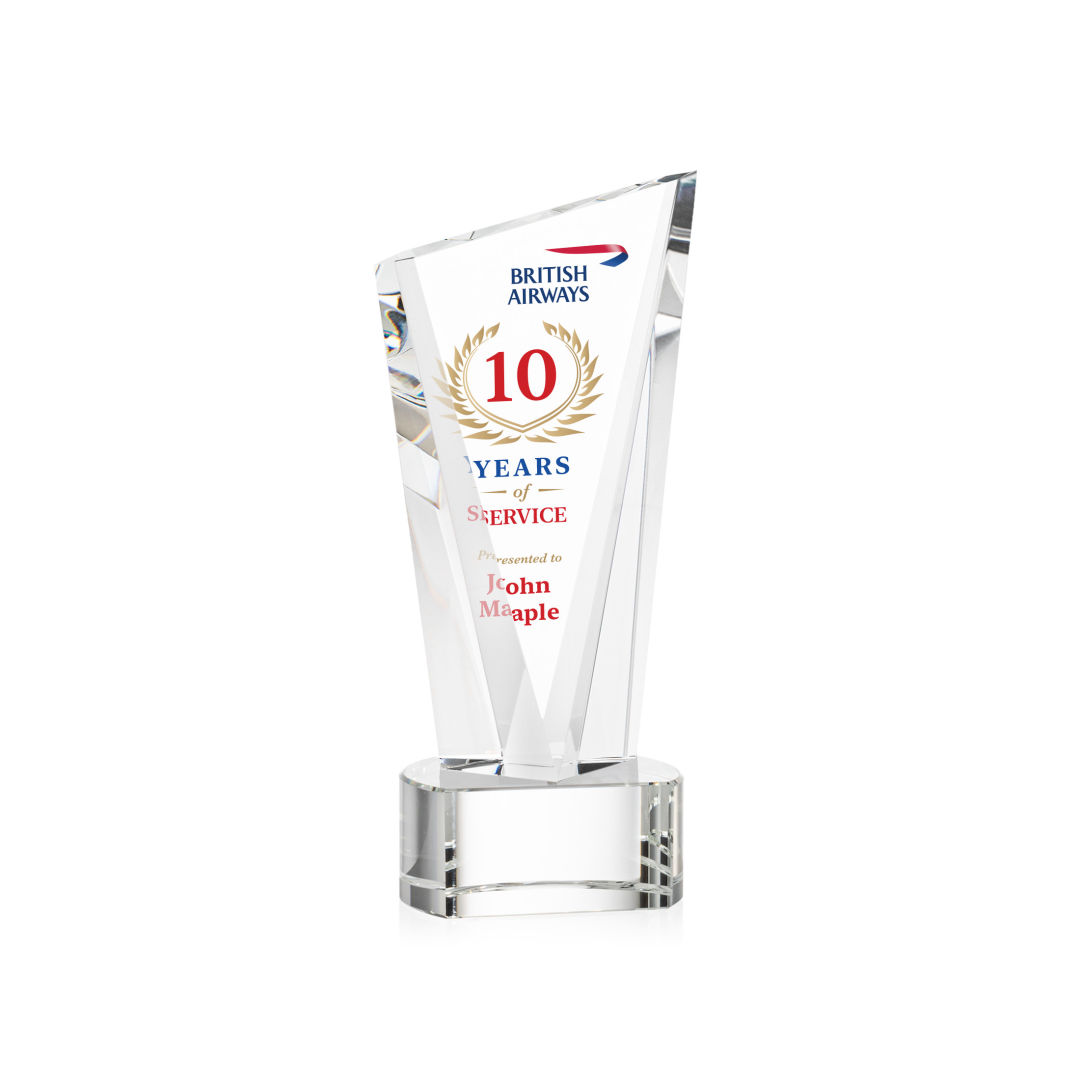 Plymouth VividPrint™ Award on Paragon Base - Clear 10