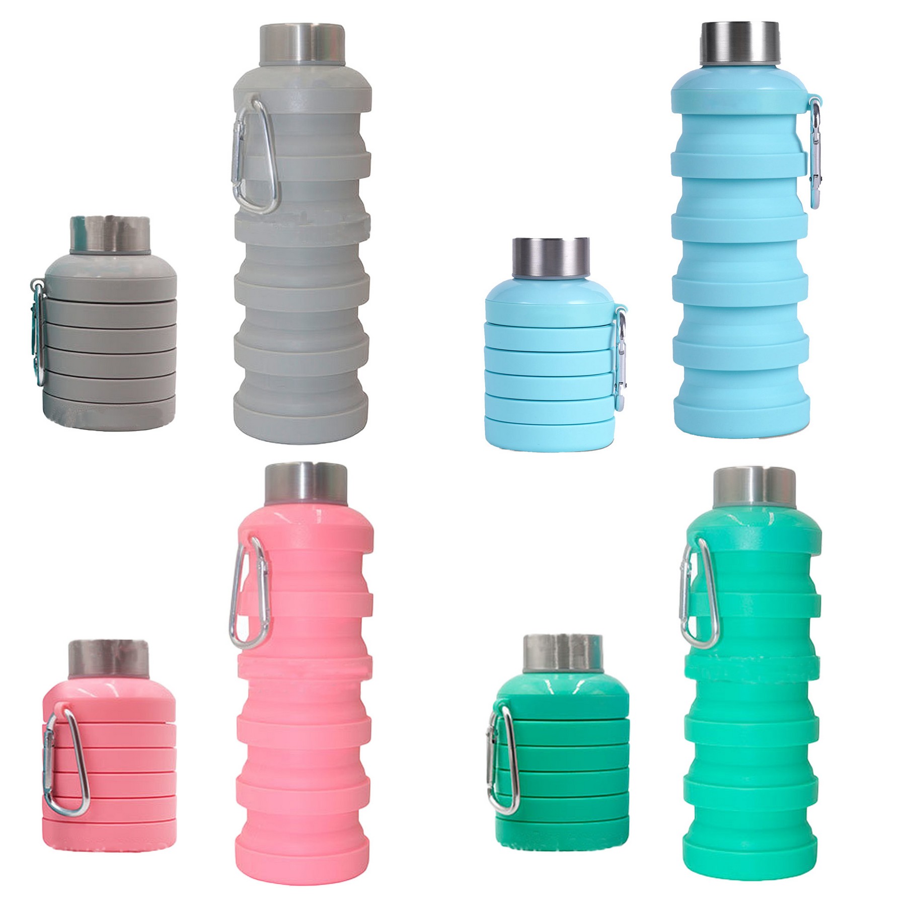 Reusable BPA Free Silicone Collapsible Water Bottle 4