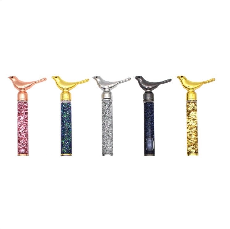 Metal Bling Small Bird Retractable Ballpoint Pen 2
