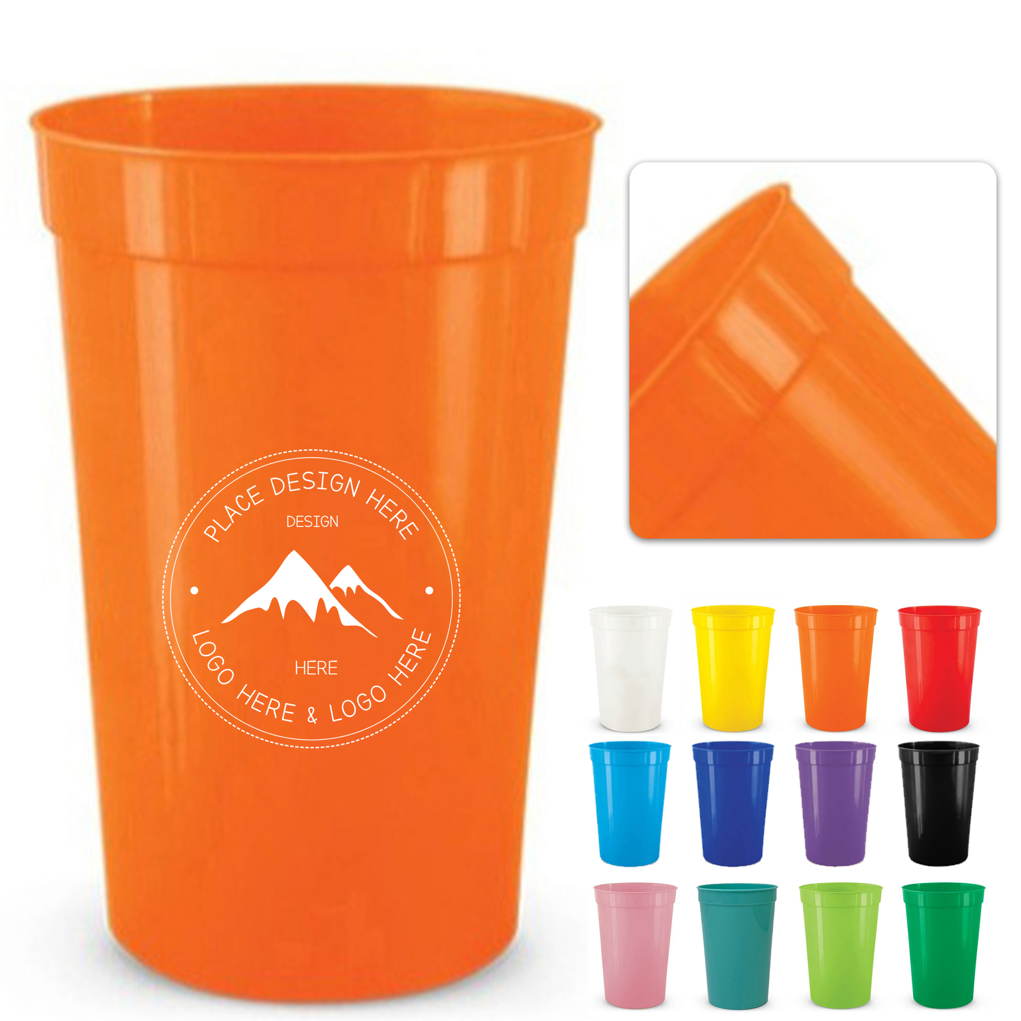 16 oz Vintage Reusable Plastic Stadium Cups 4