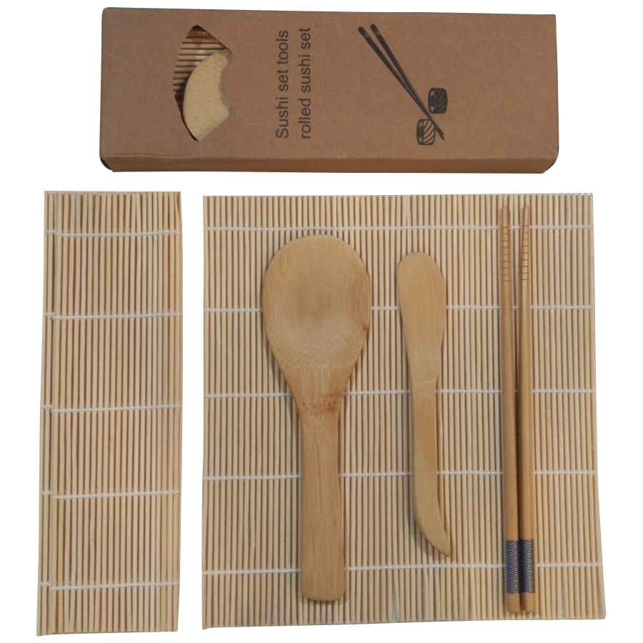 Bamboo Sushi Making Kit with Rolling Mat, Chopsticks and More 5