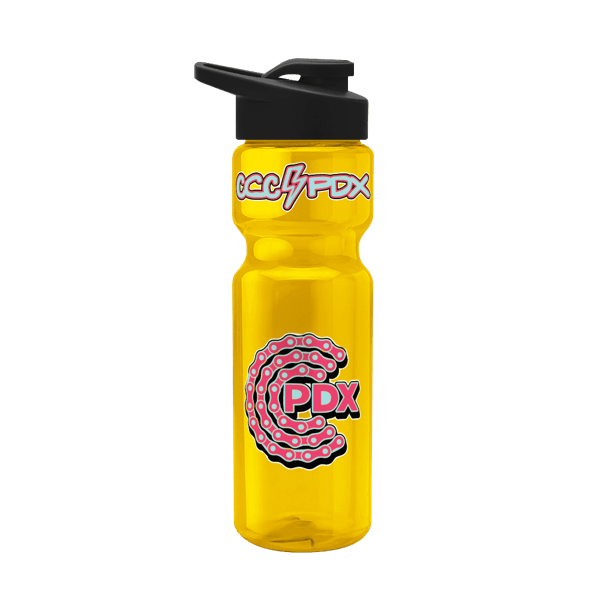 Blazer 28oz Transparent Bike Bottle w/Drink-thru Lid 1785