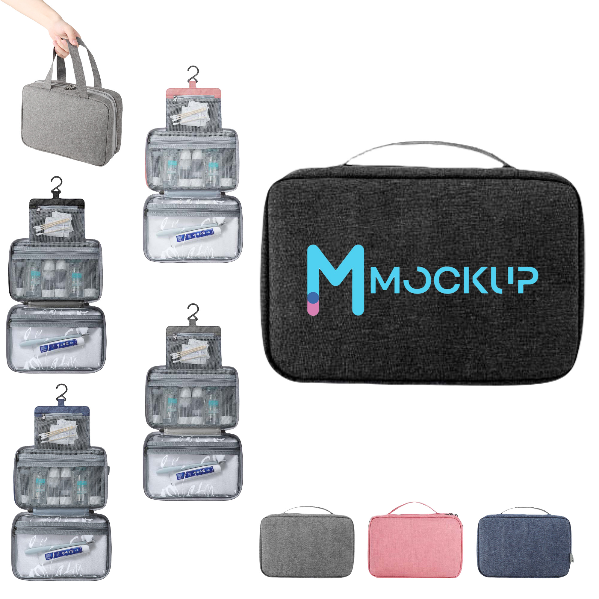 Travel Toiletry Bag with Hanging Hook 5