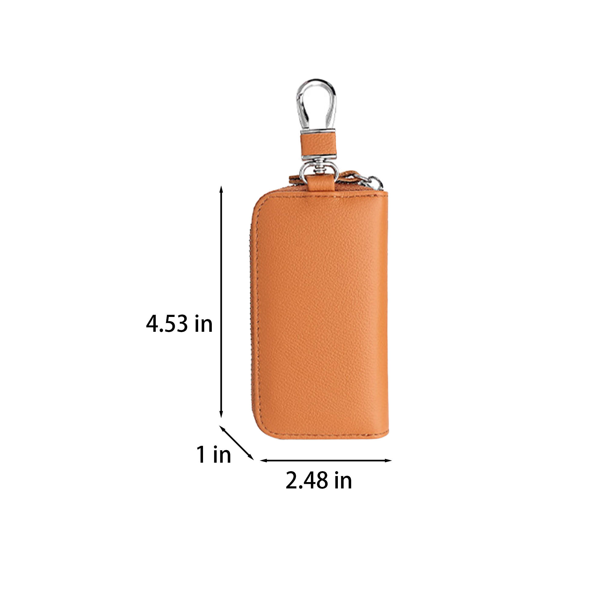 Leather Men'S Mini Zipper Keybag 4