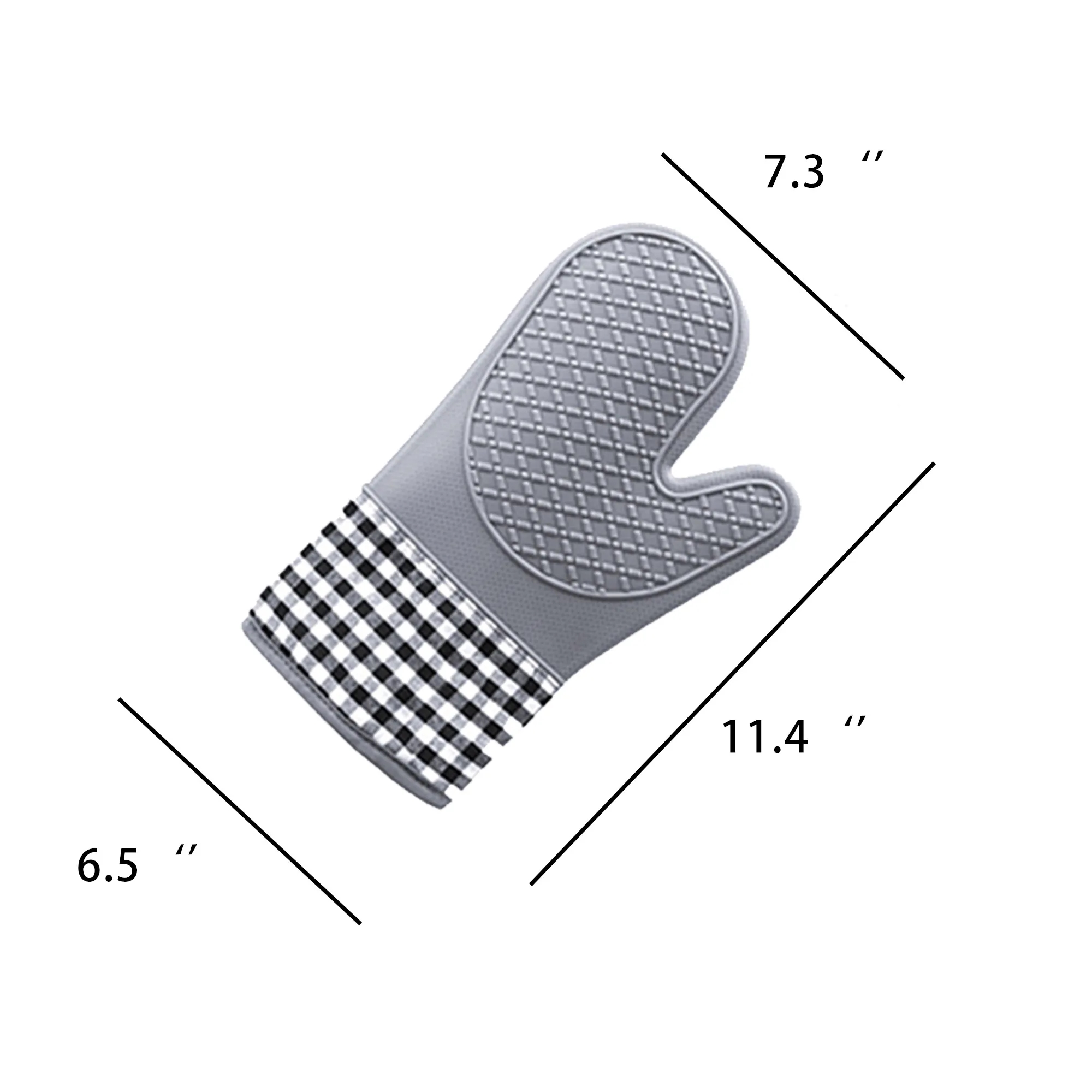 Silicone Mitts 600Fahrenheit Heat Resistant Non-Slip Kitchen 6