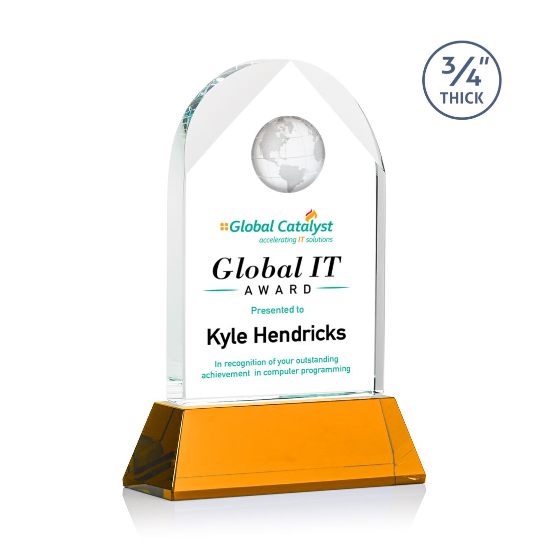 Blake Globe VividPrint™ Award on Newhaven - Amber 7