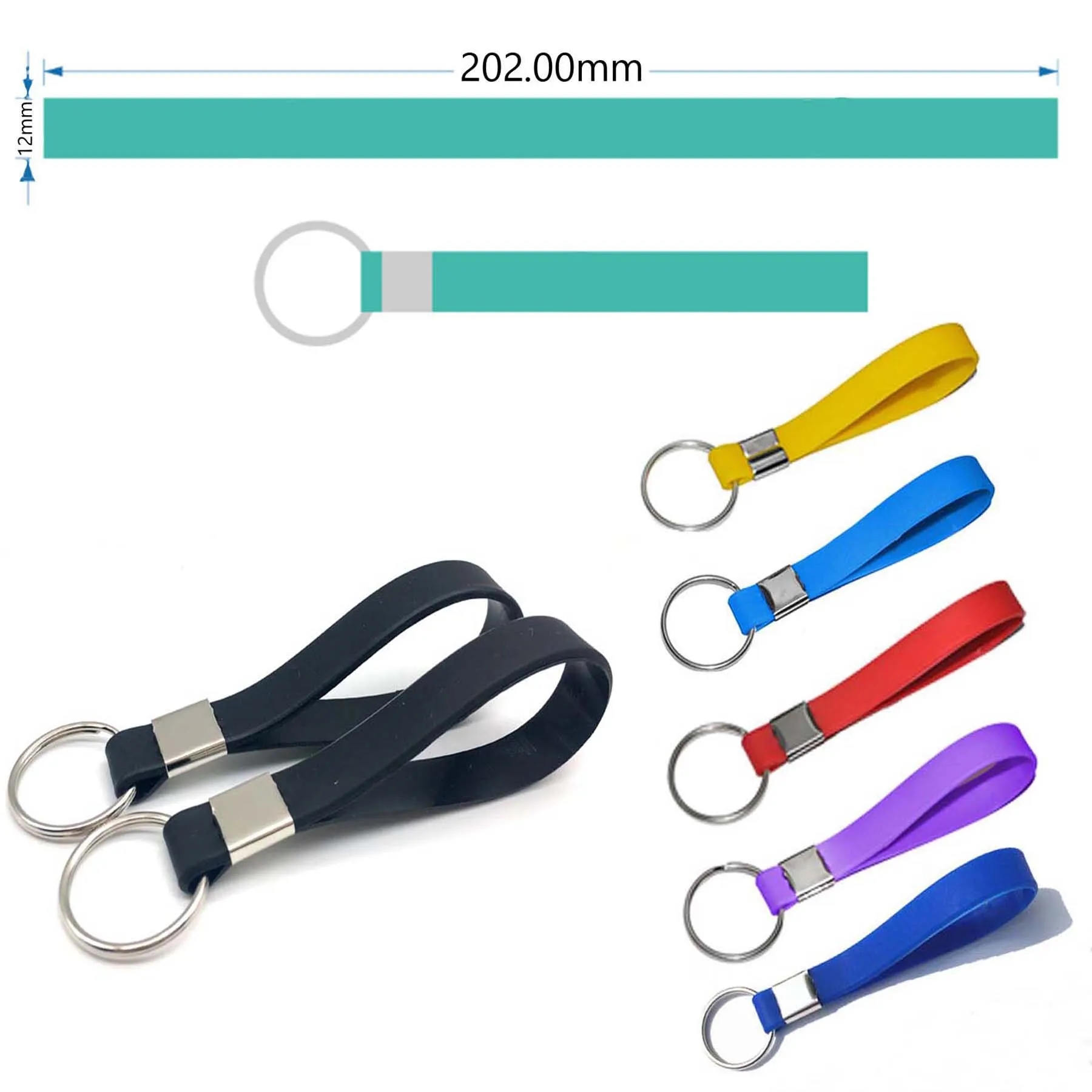 Silicone Keychain Bracelet Inspirational Key Ring 2