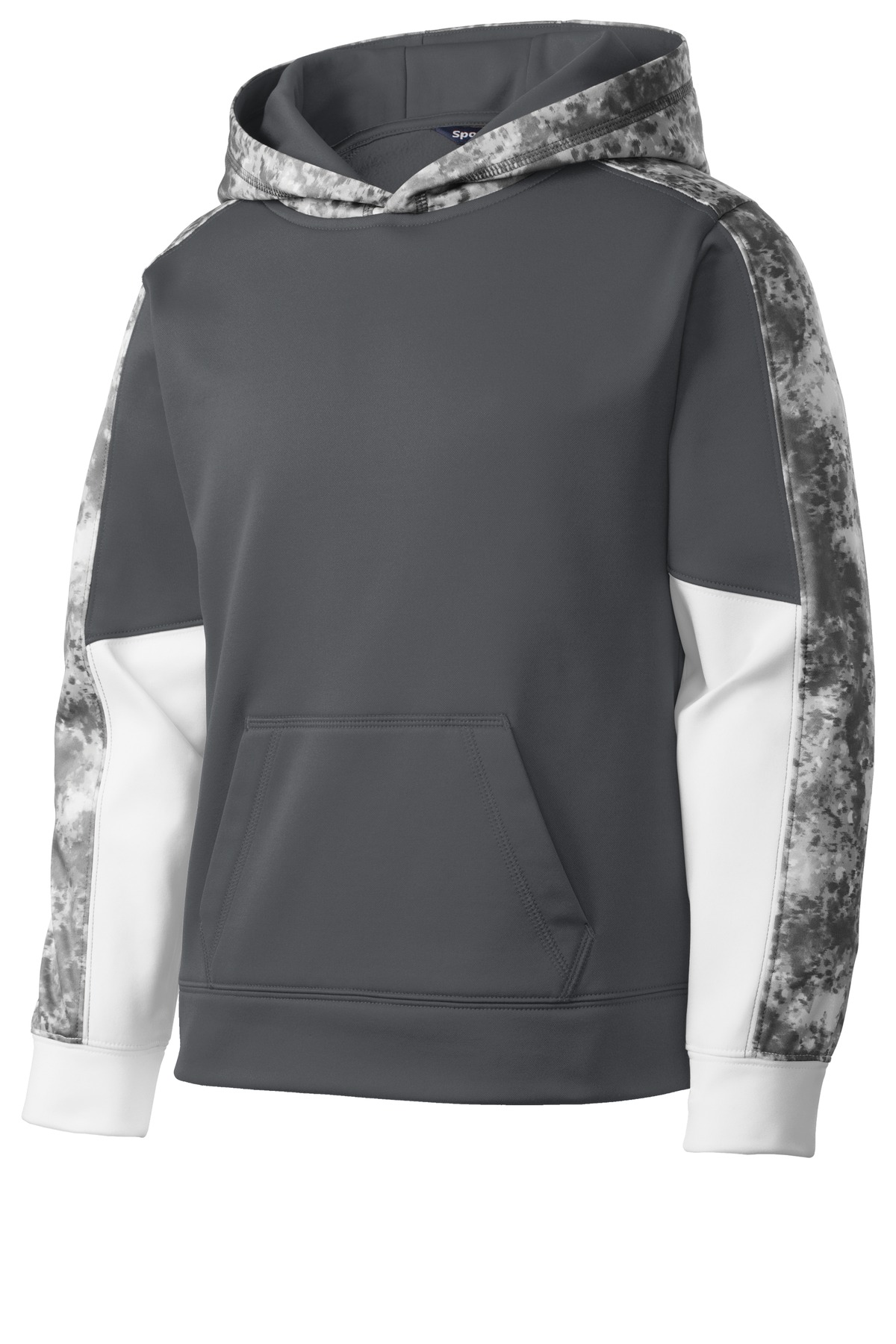 Sport-Tek Youth Sport-Wick Mineral Freeze Fleece Colorblock Hooded Pullover. YST231 16