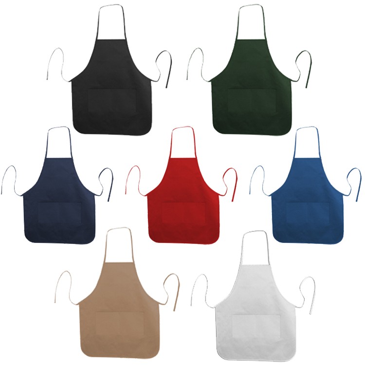 Long Round Bottom Cotton Twill Apron 2