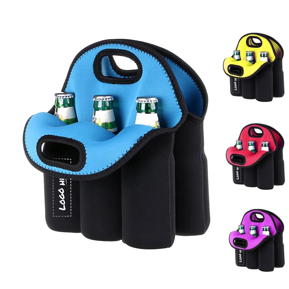 Insulated Neoprene Wine Carrier Tote Bag 6