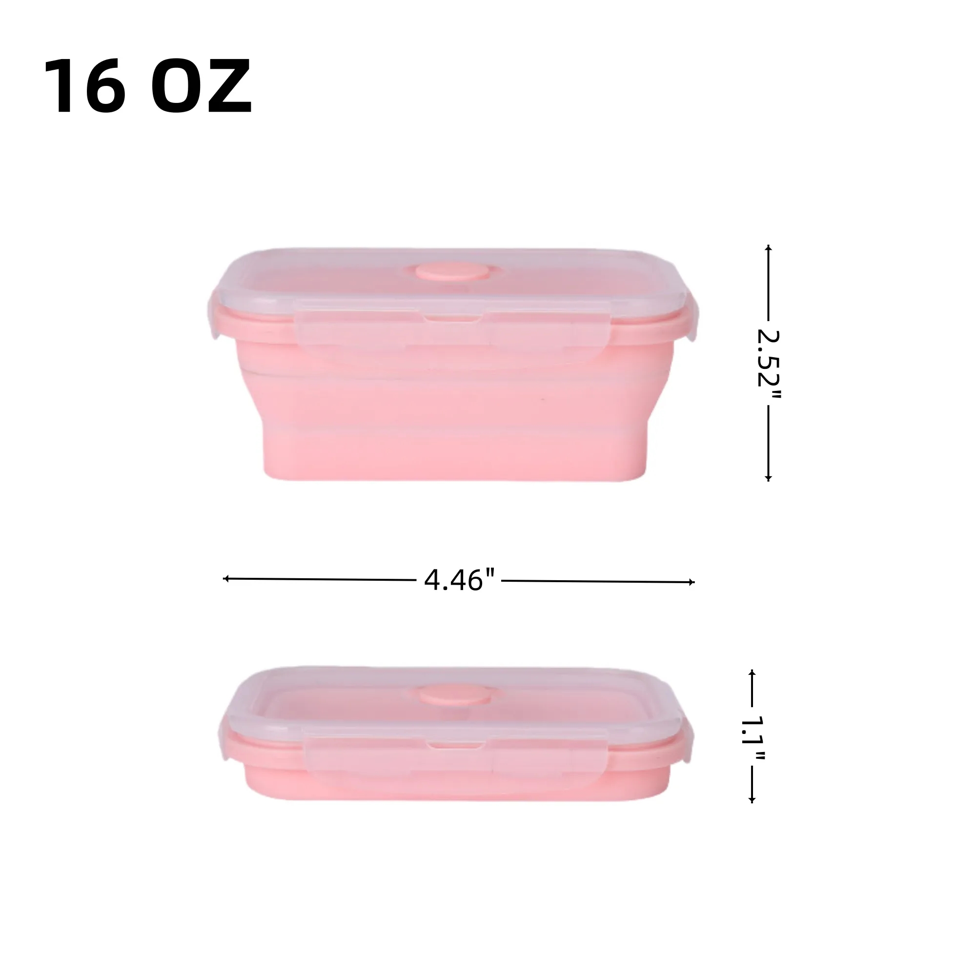 Silicone Lunch Box Collapsible Fridge Food Storage Container 2