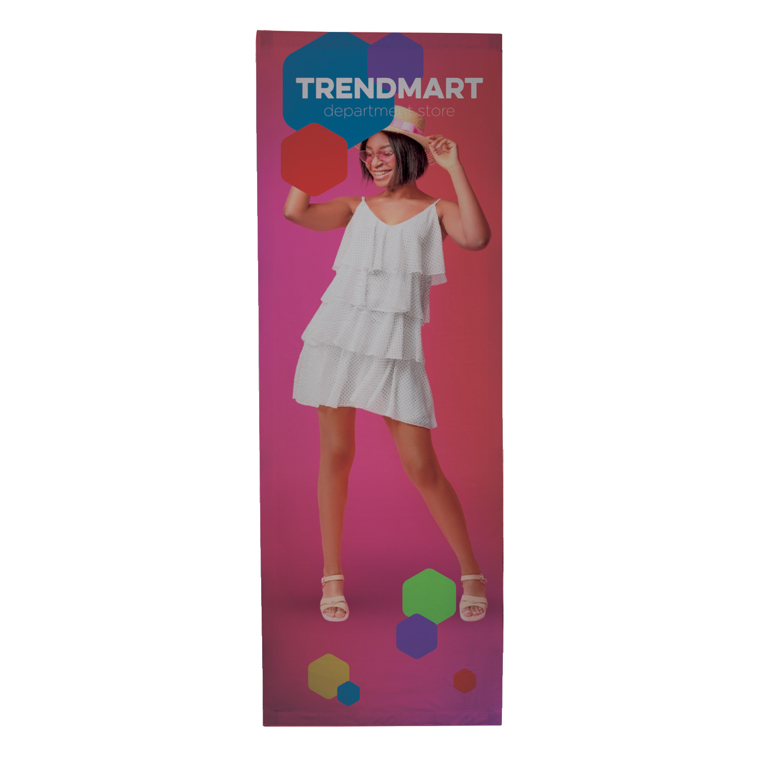 3' Straight Splash Floor Display Wrap Kit (Recycled Polyester Knit) 6