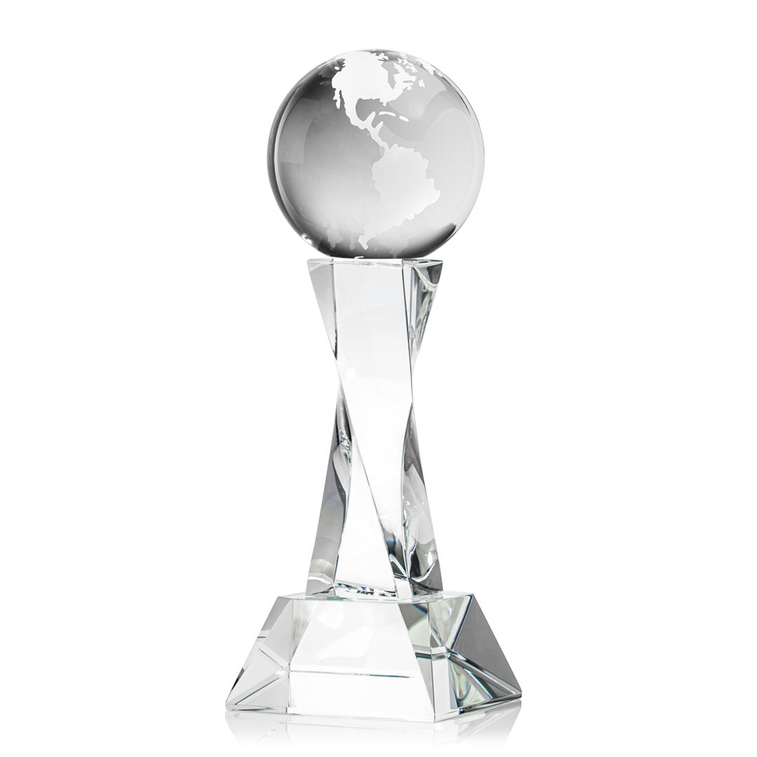 Globe Award on Langport Base - Clear 3