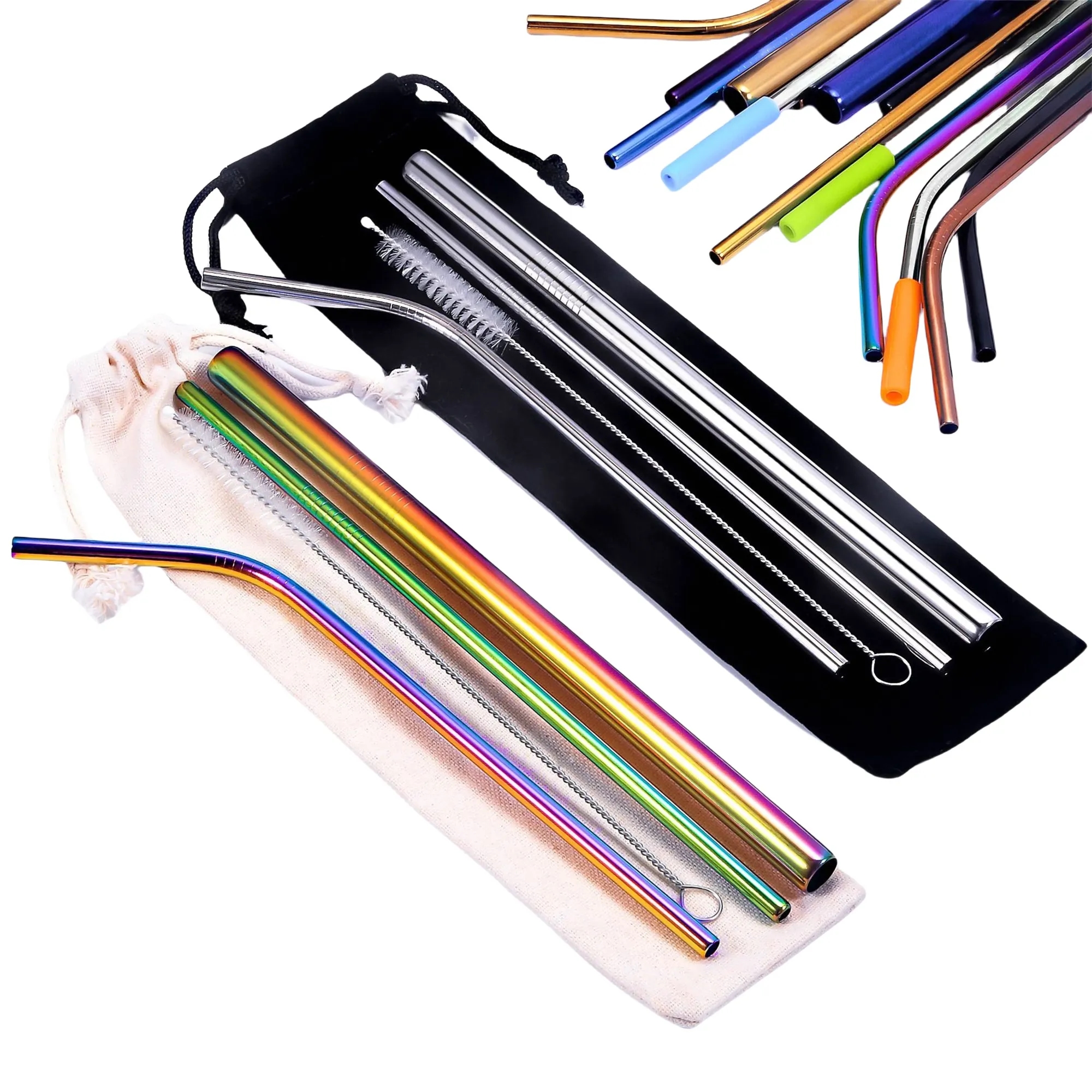 3 In 1 Reusable Stainless Steel Straw Set 13
