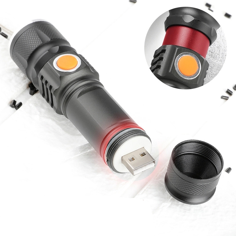 Custom Rechargeable Zoom Mini LED Flashlights 4