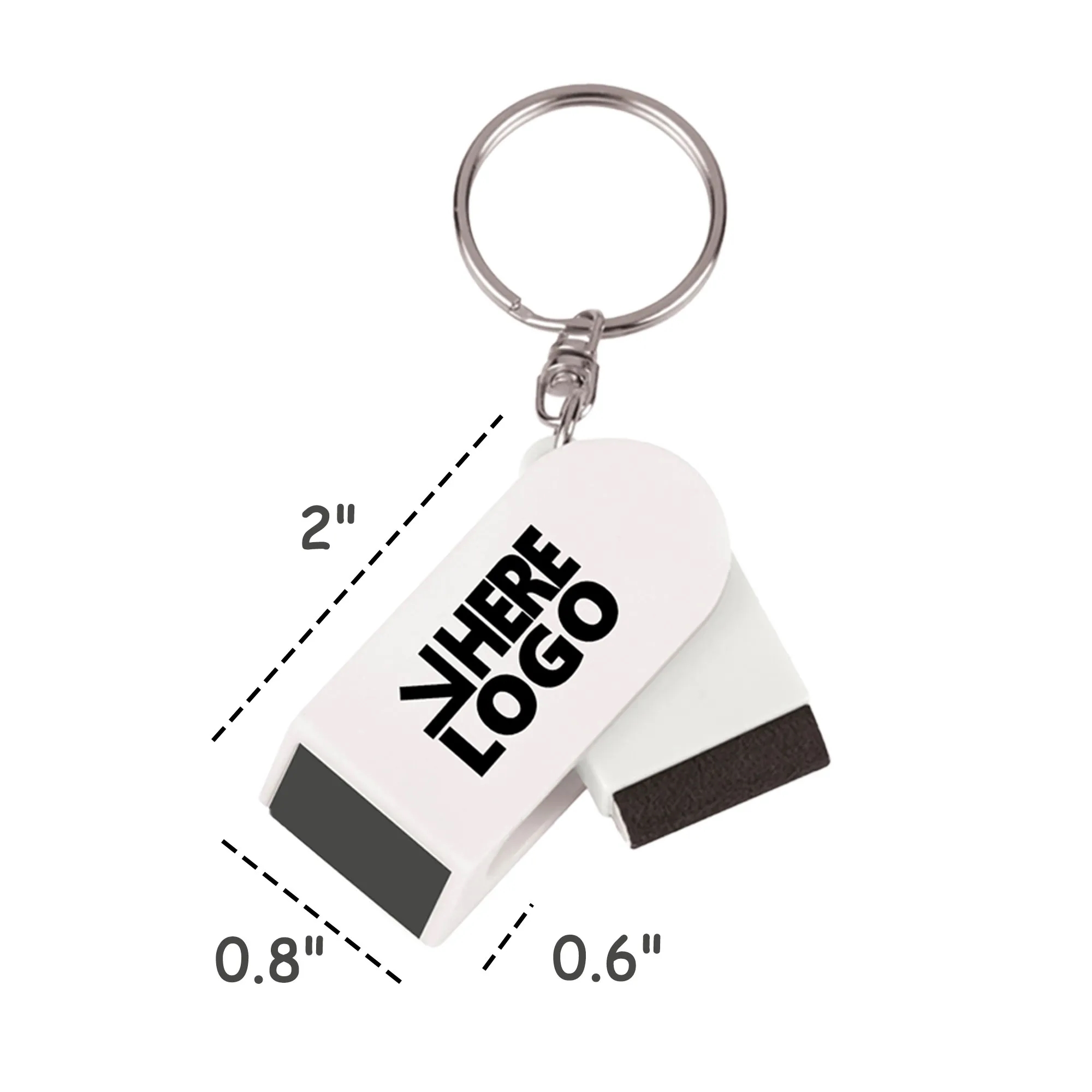 MOQ 20 Phone Stand Screen Cleaner Combo Key Chain 2