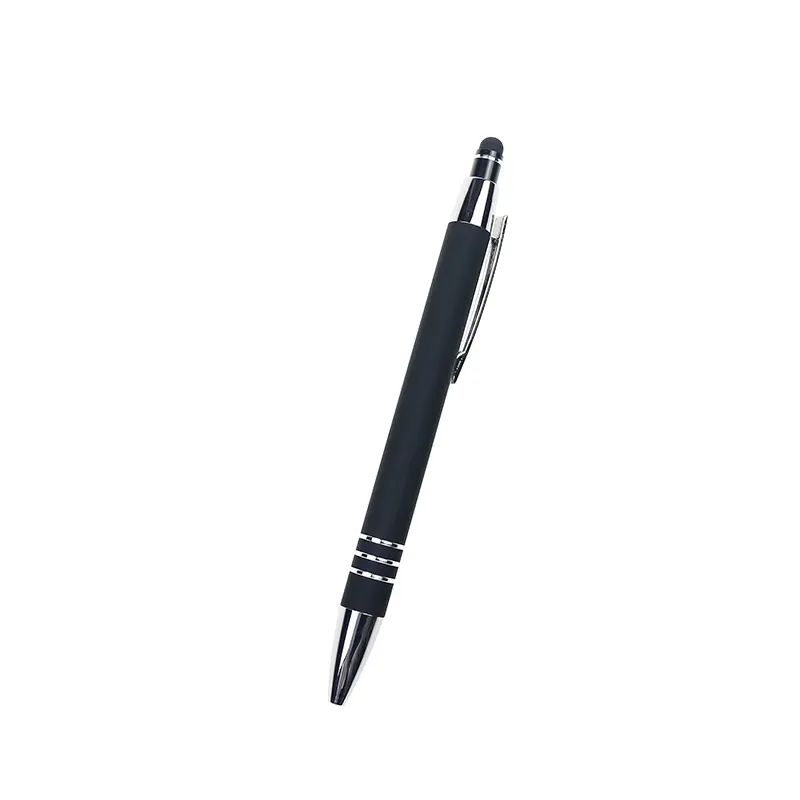 2-In-1 Charged Capacitive Rubber Ballpoint Pen 2