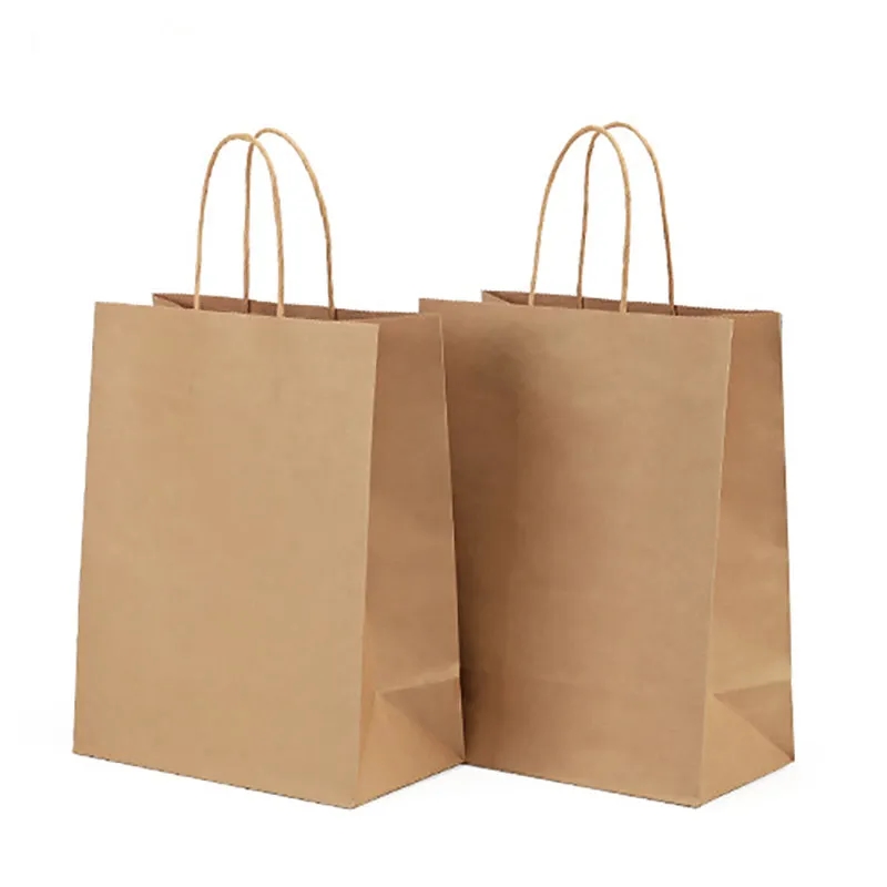 Paper Gift Kraft Bags With Handles For Party Favor 6