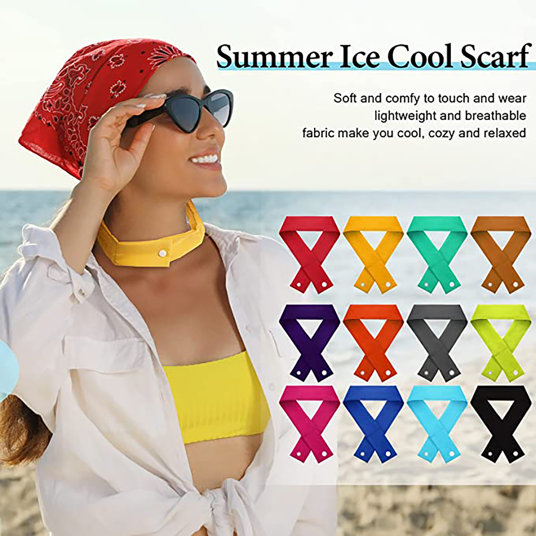 Cooling Neck Wrap Scarf for Hot Weather 13