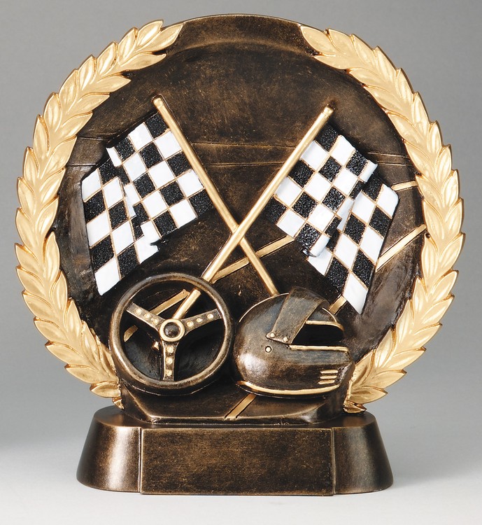 Racing High Relief Circular Plate Award 4