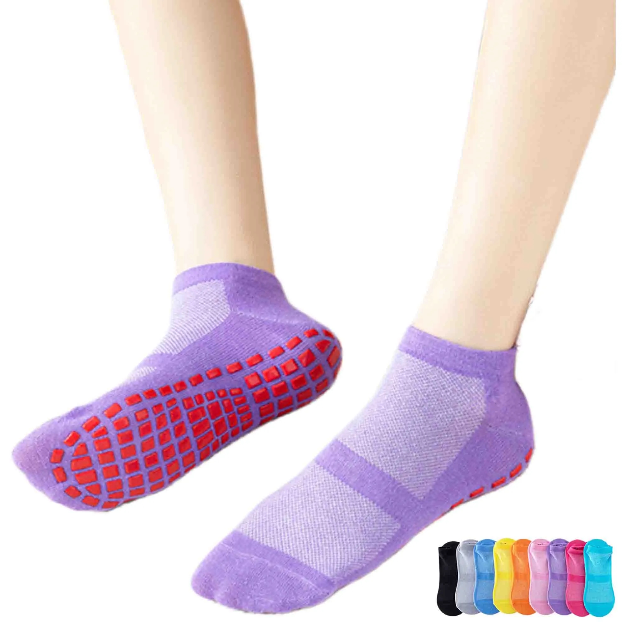Breathable Adult Non Slip Yoga Pilates Grip Socks 6