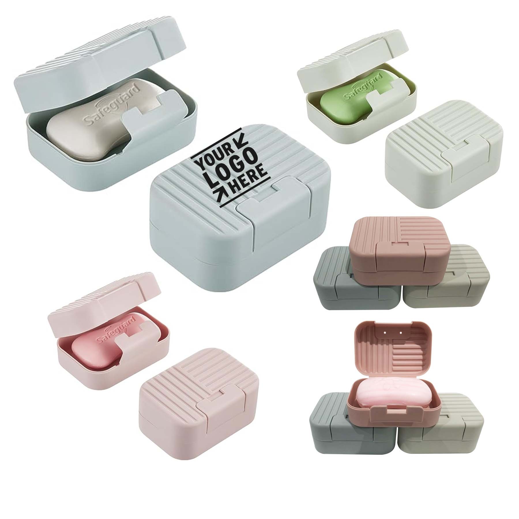 Outdoor Travel Portable Bar Soap Container Dish with Lid 3