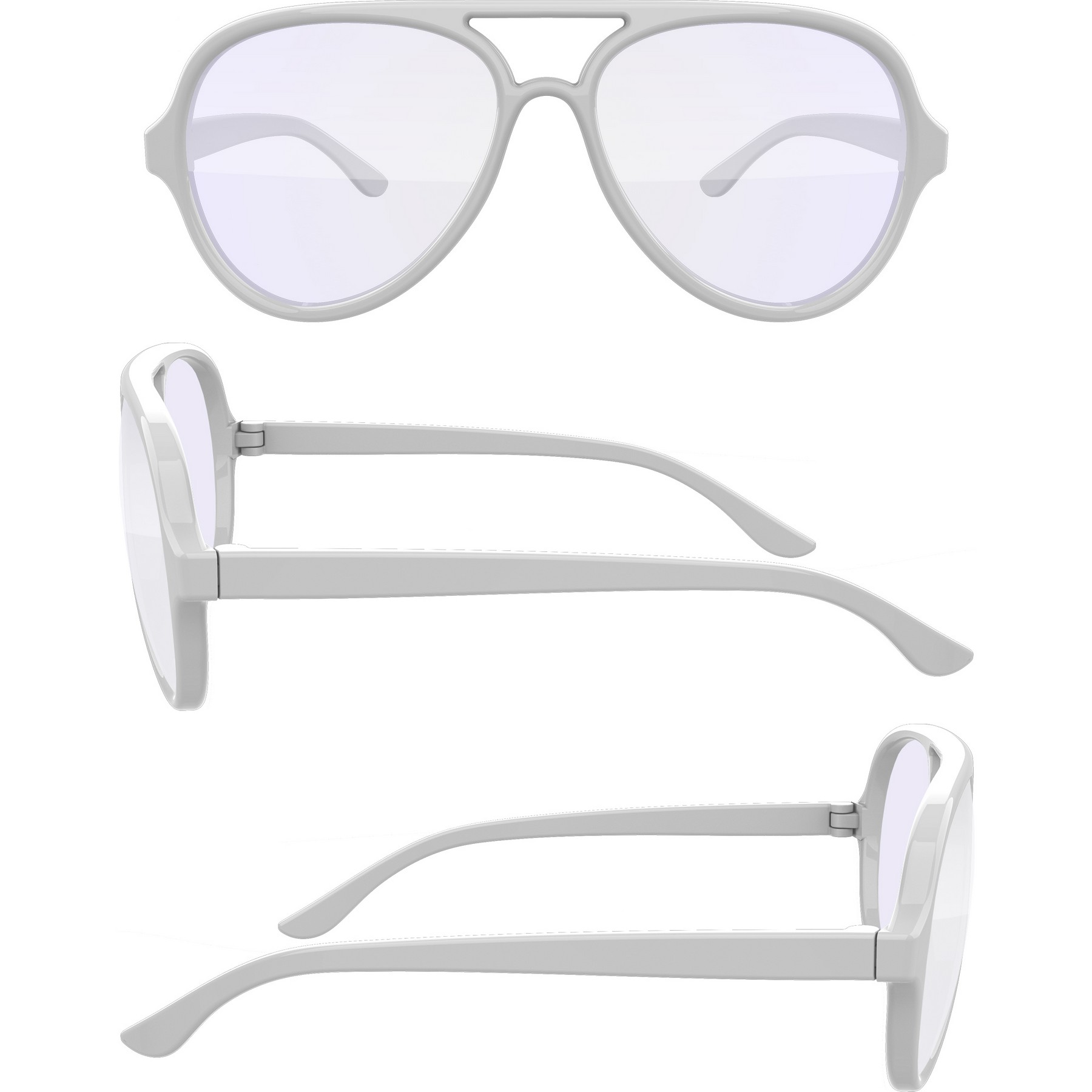 Plastic Aviator Blue Light Blocking Sunglasses 35