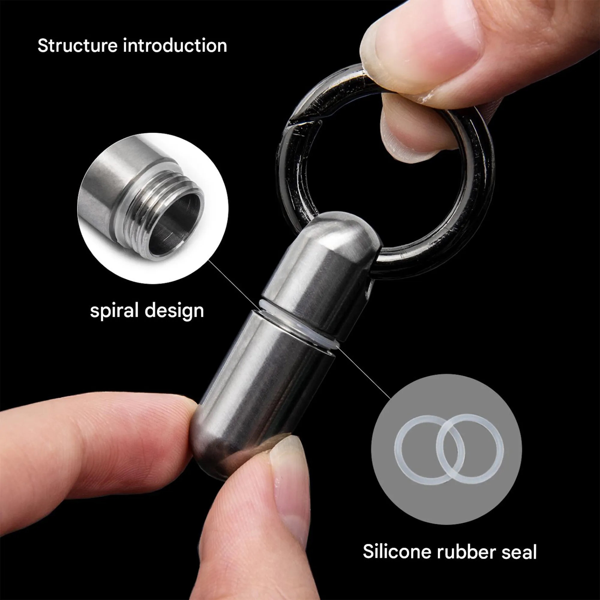 Durable Titanium Portable Pill Box 10