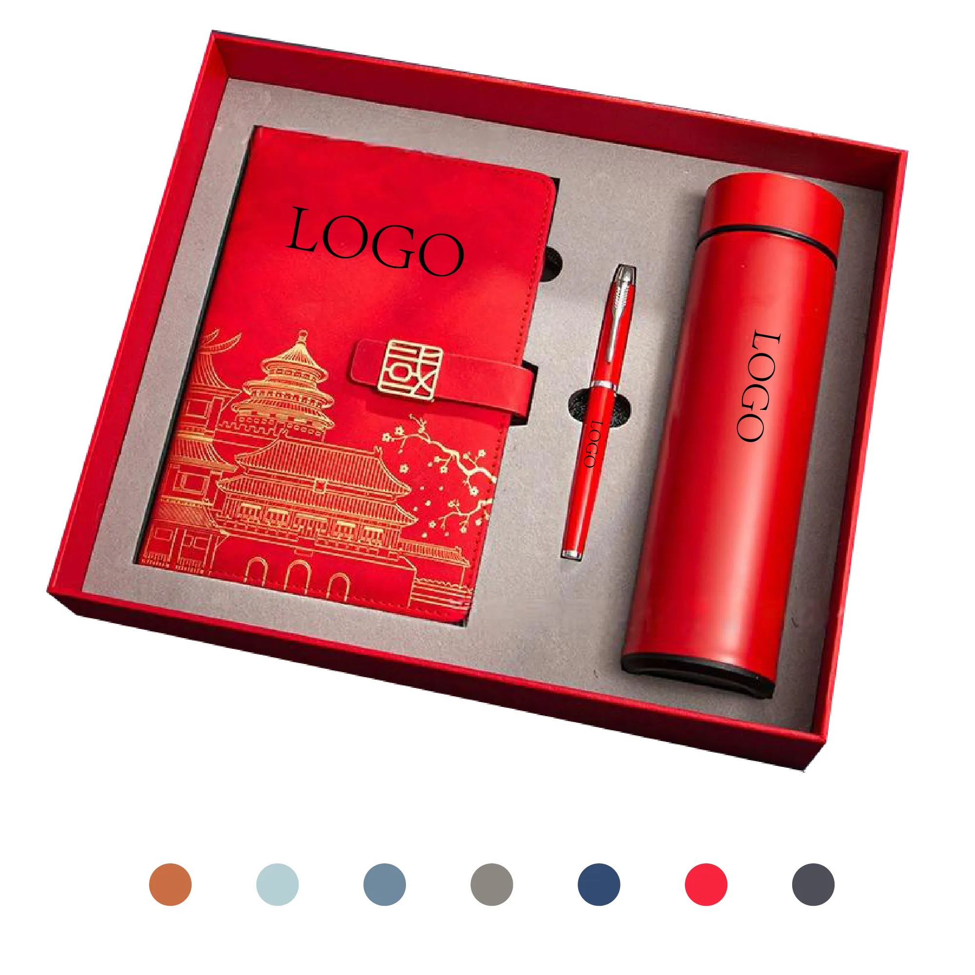 A5 Vintage Chinese Notebook + Pen + Thermos Cup