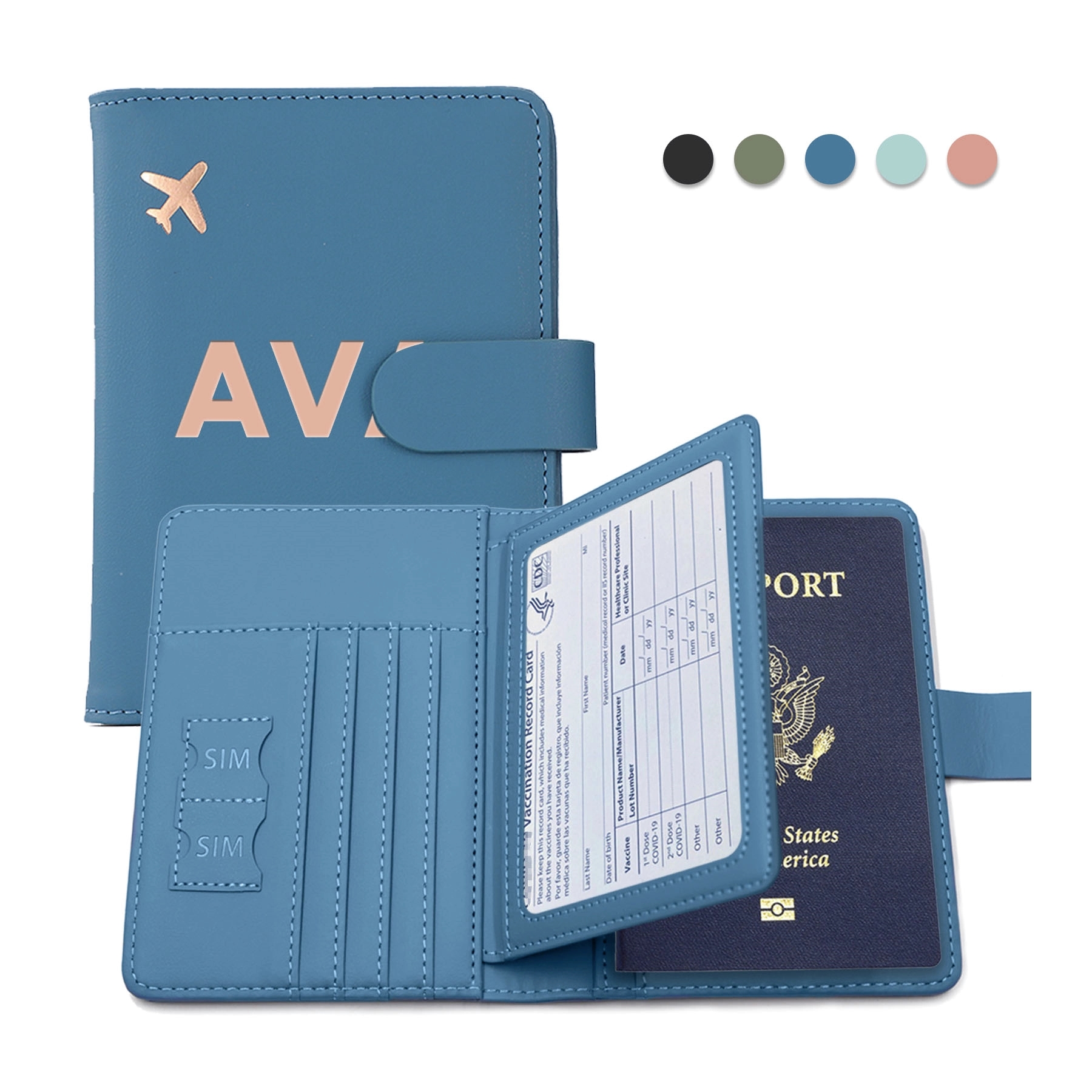 PU Leather Passport Bag 2