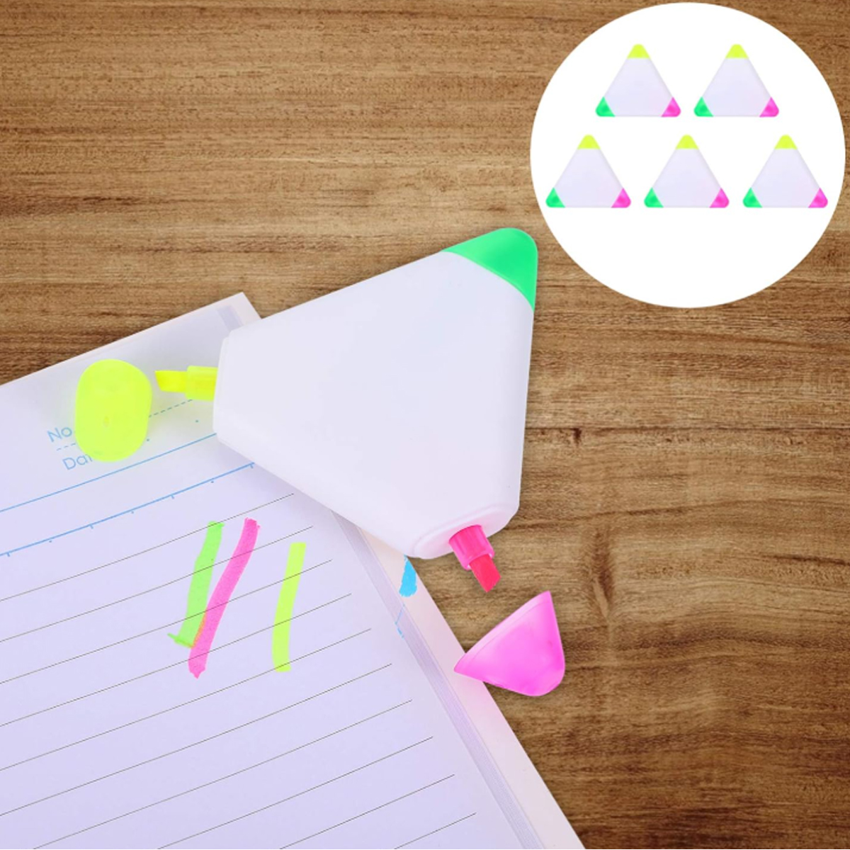 Triangle Shaped 3-in-1 Highlighter Marker with Custom Logo 1