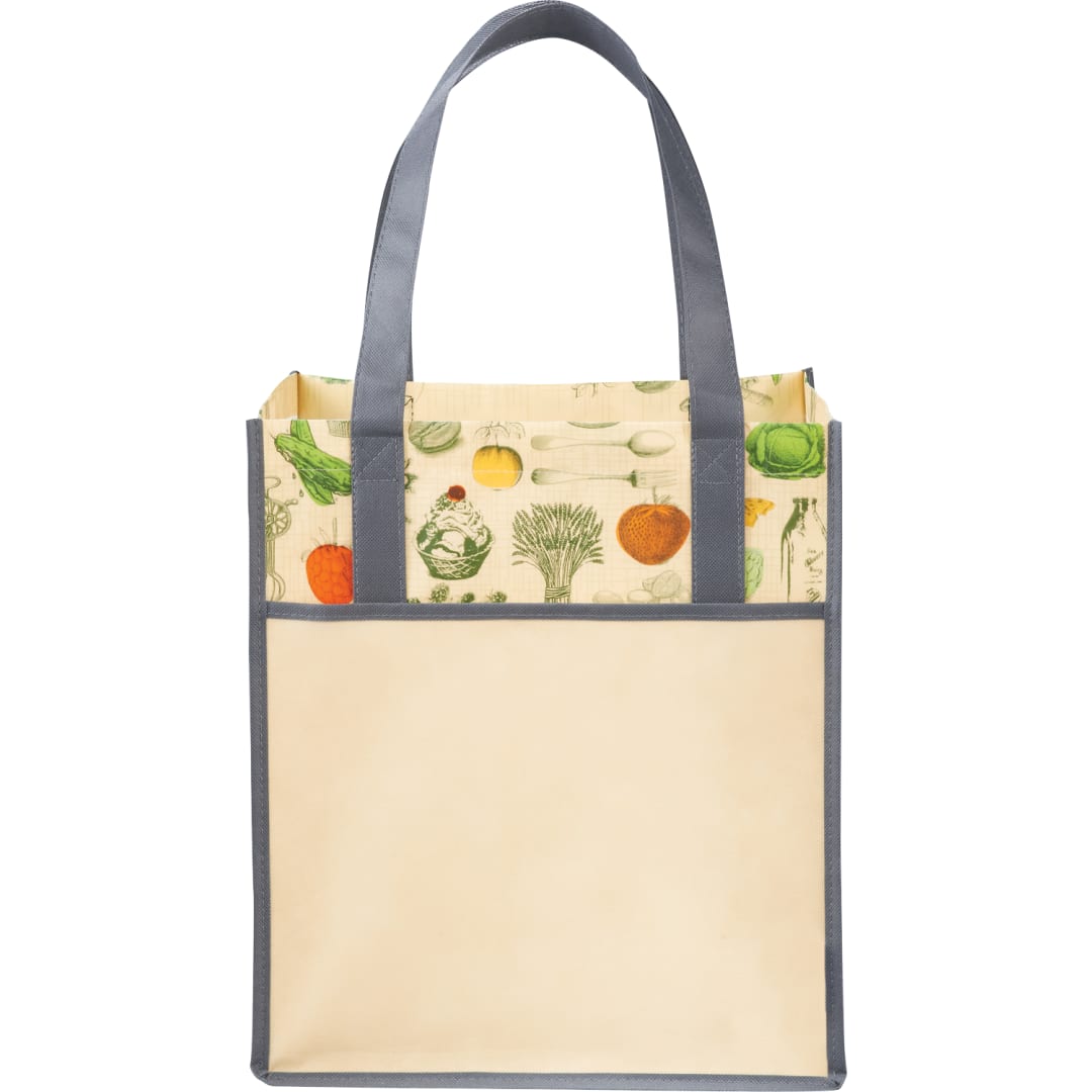 Big Grocery Vintage Laminated Non-Woven Tote 16