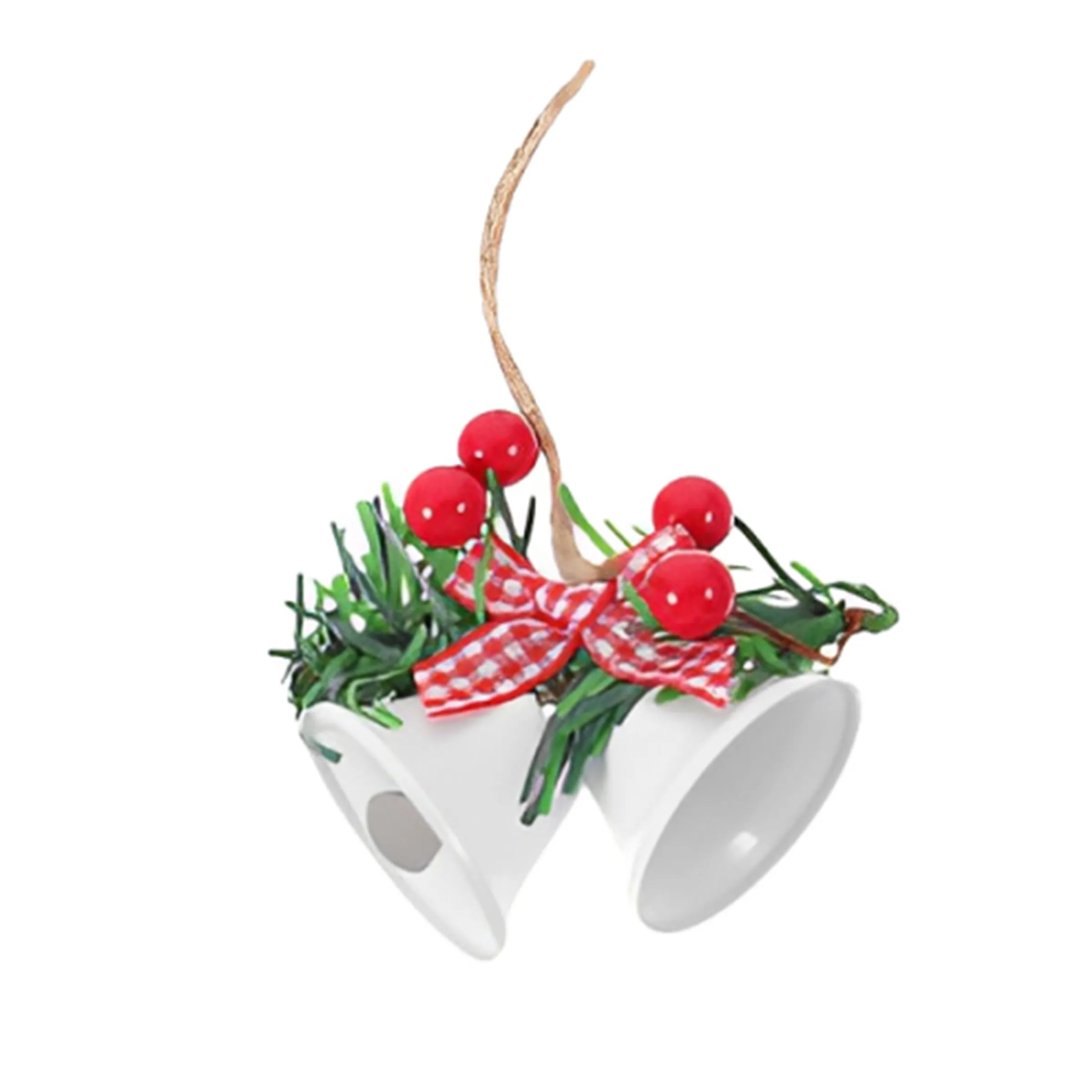 Iron Christmas Day Decoration With Double Horn Bells 6