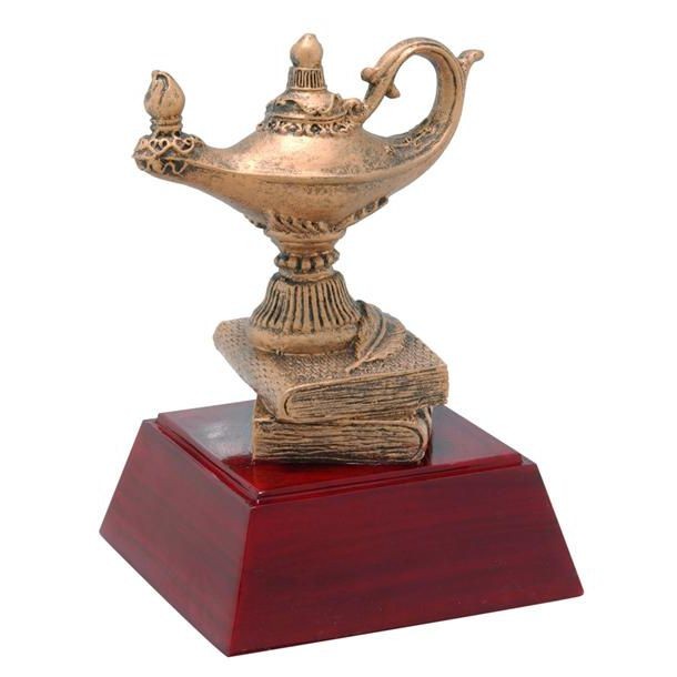 Lamp of Knowledge Resin Sculpture 2