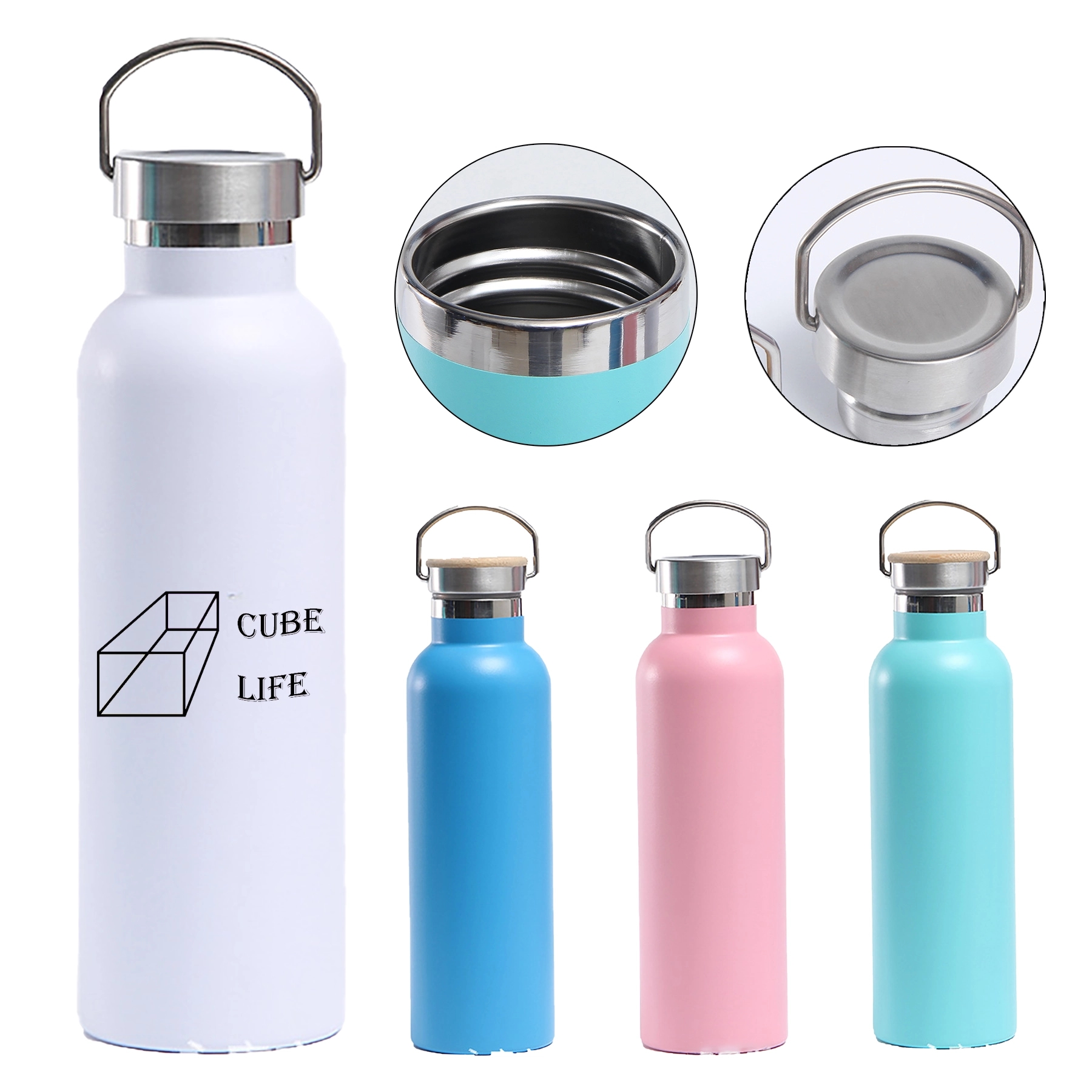 20oz Stainless Steel Insulated Water Bottle w/ Handle 9