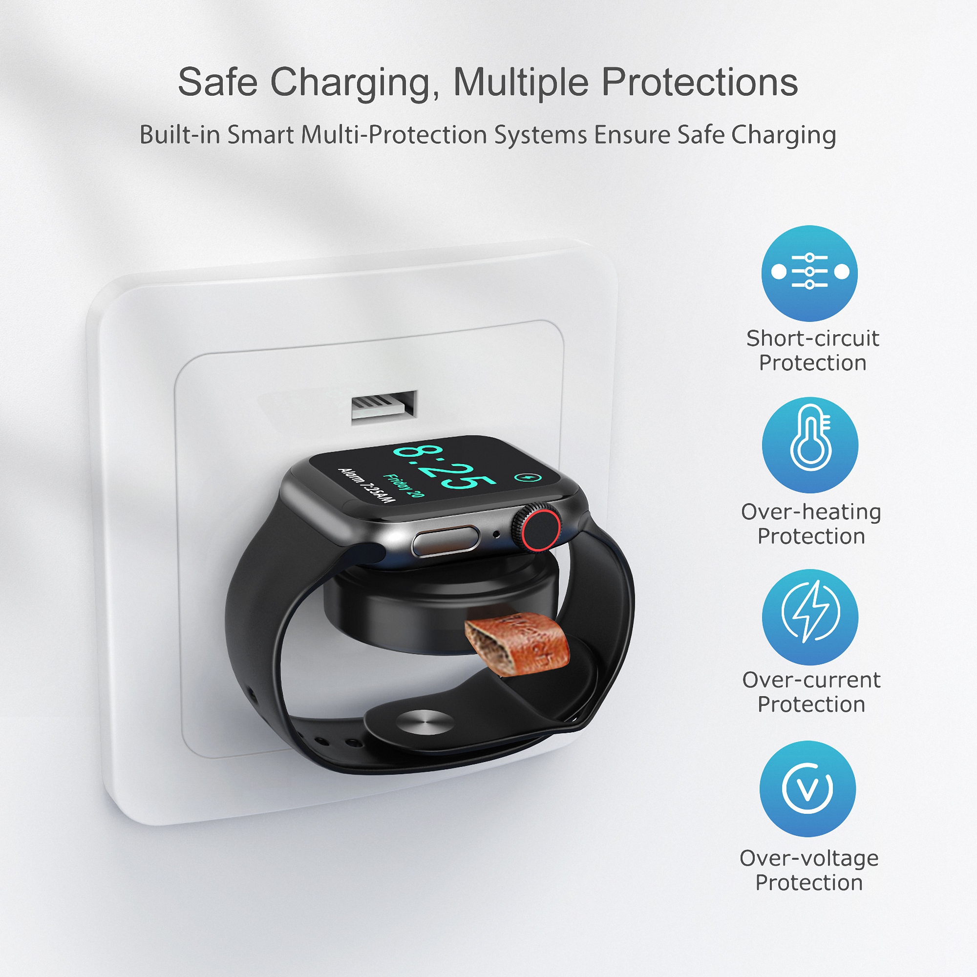 Compact Magnetic Wireless Charger for Smart Watches 3