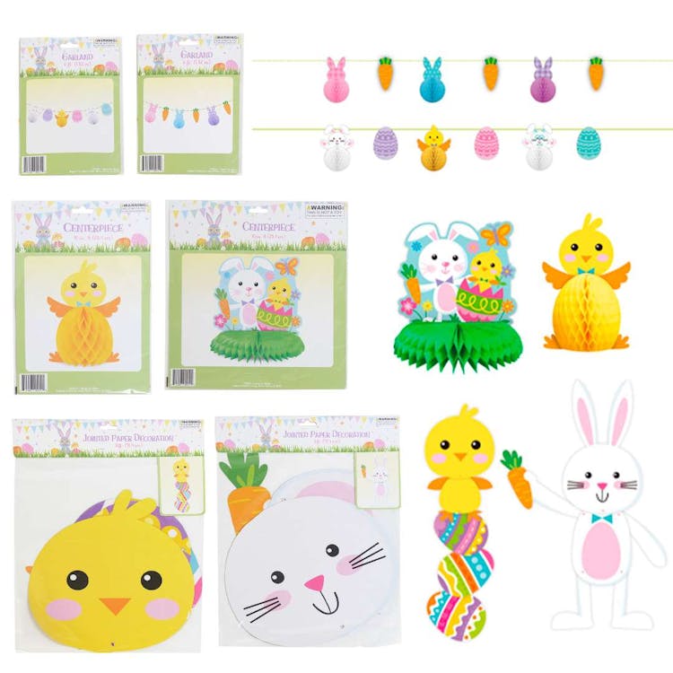 Easter Honeycomb Paper Decorations - Assorted 2