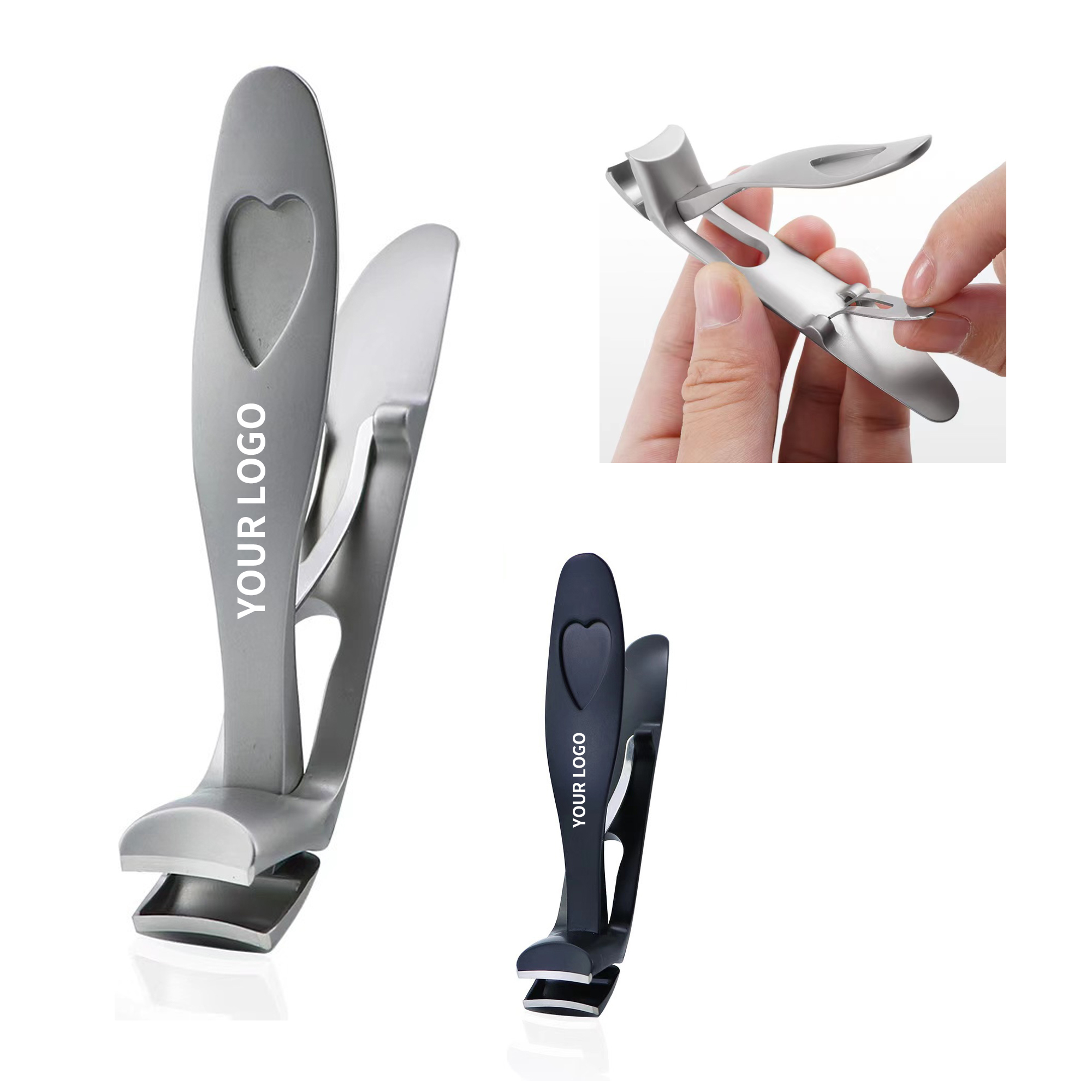 Stainless Steel Nail Cutter 3.54" x 0.59" Ergonomic Handle 2