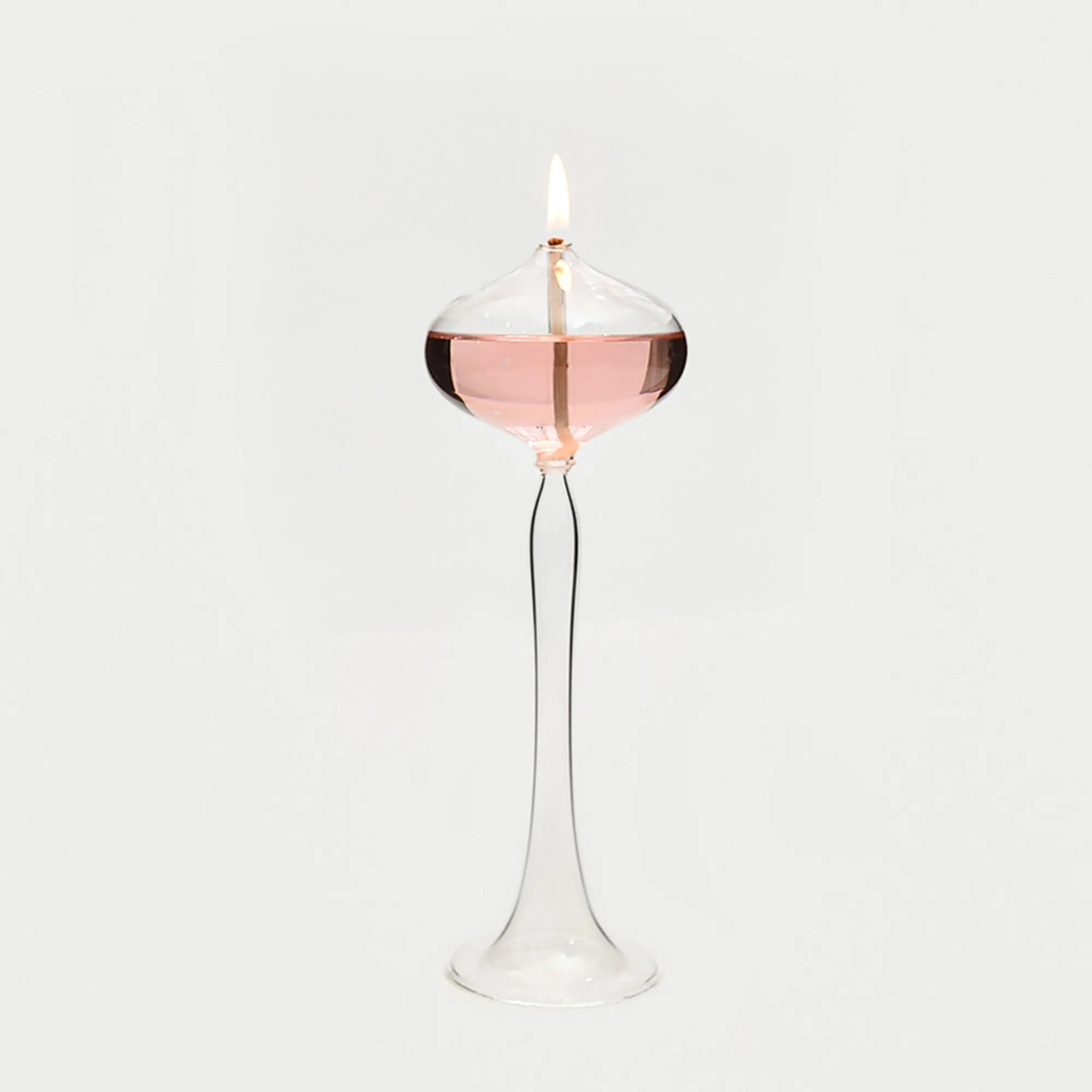 Elegant Glass Oil Lamp Candlestick Desktop Ornament 3