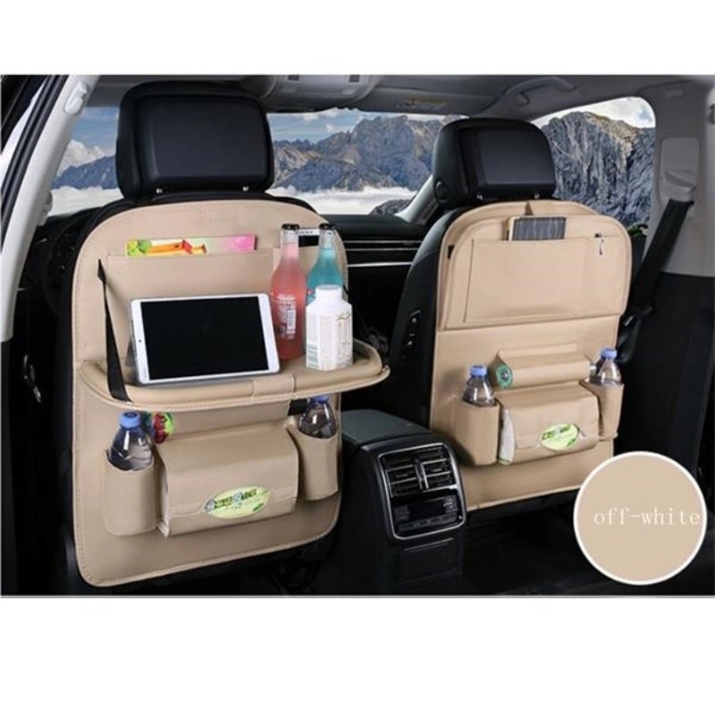 Pu Leather Car Backseat Storage Organizer With Tablet Holder 2