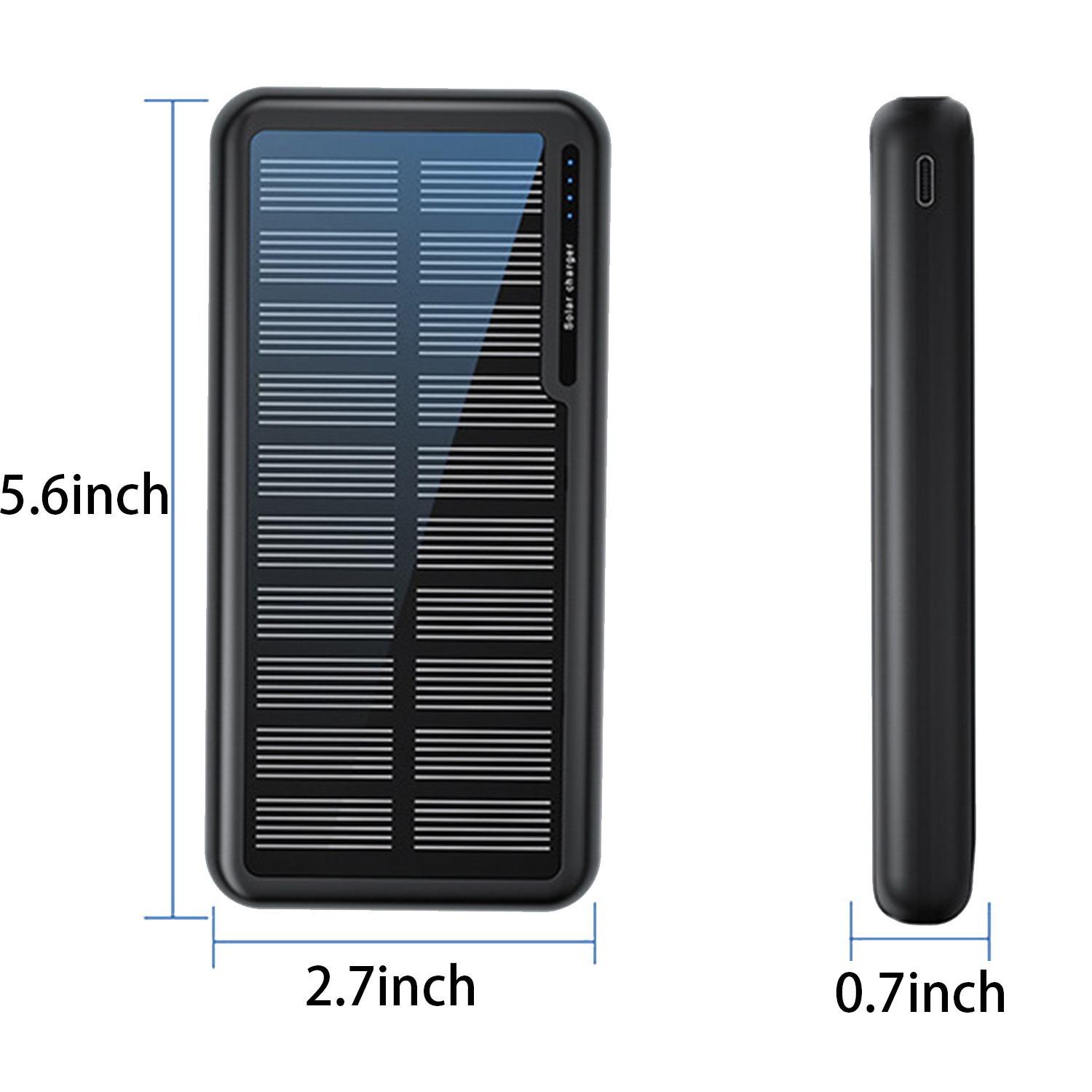 Ultra thin solar power bank 20000mAh mini compact gift 3