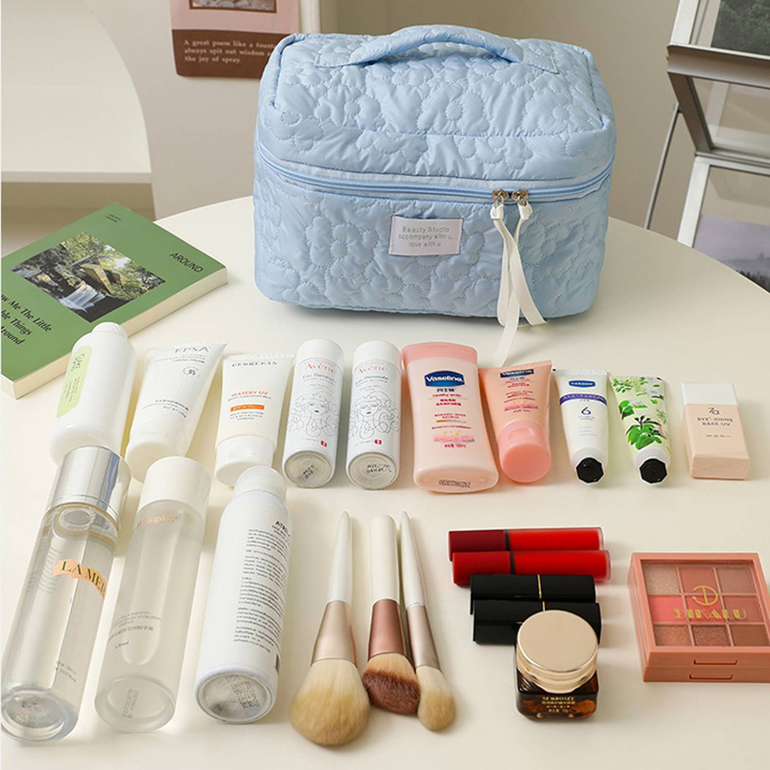 Waterproof Polyester Cloud Travel Toiletry Bag w/ Handle 11